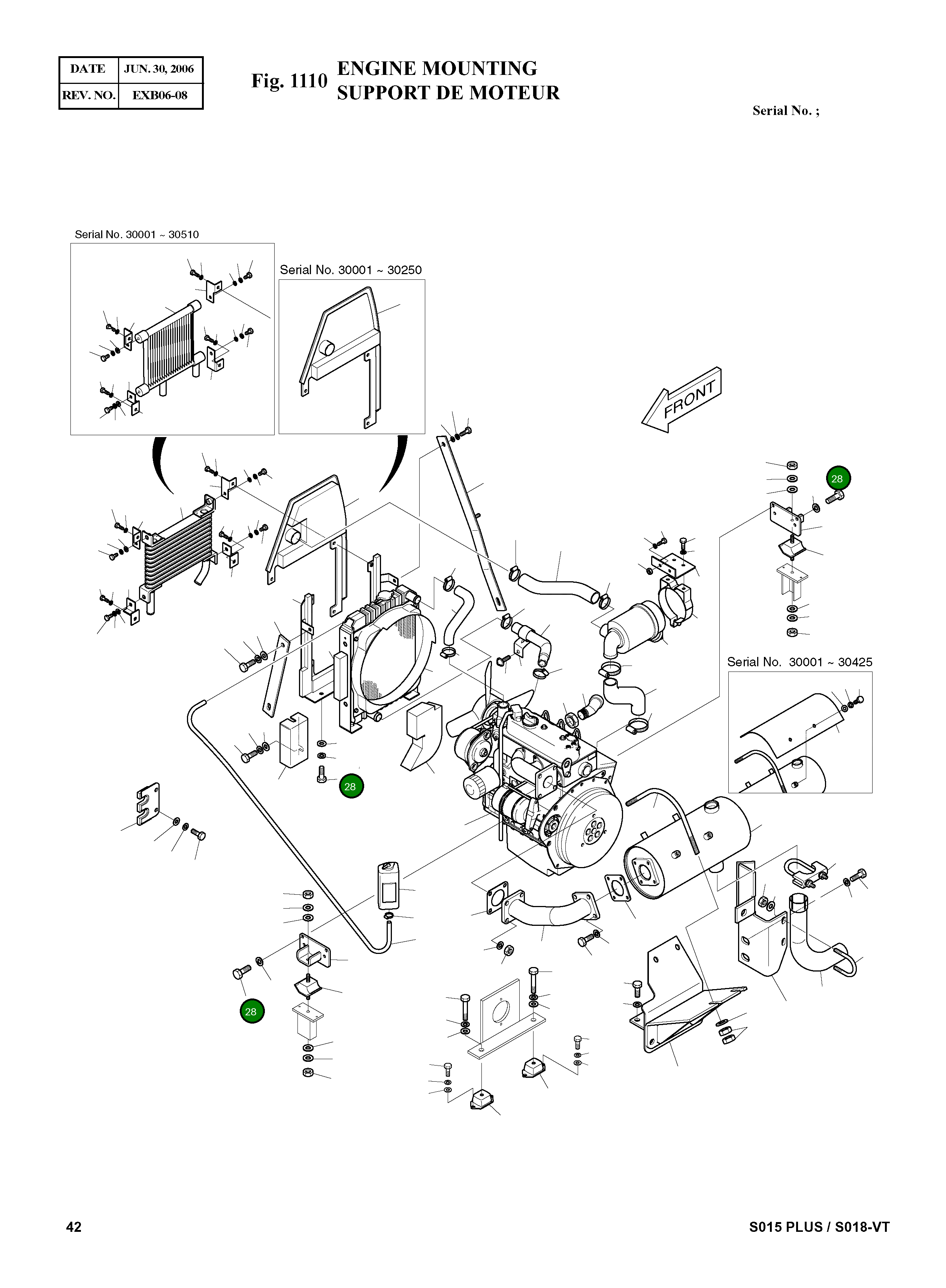 Болт M10X1.25X25 S0712063 Komatsu