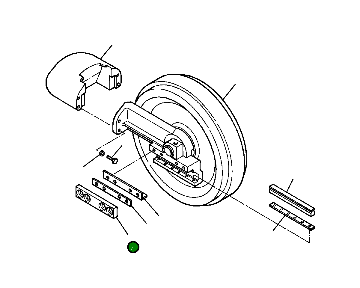 Боковая упорная штанга 740 213 C1 Komatsu