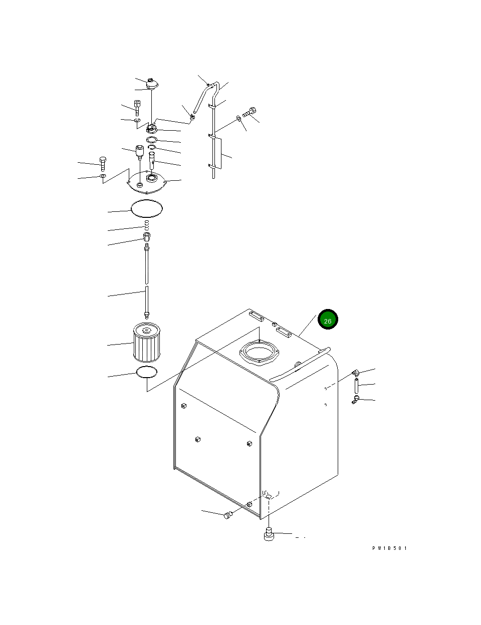 Бак 209-60-77112 Komatsu