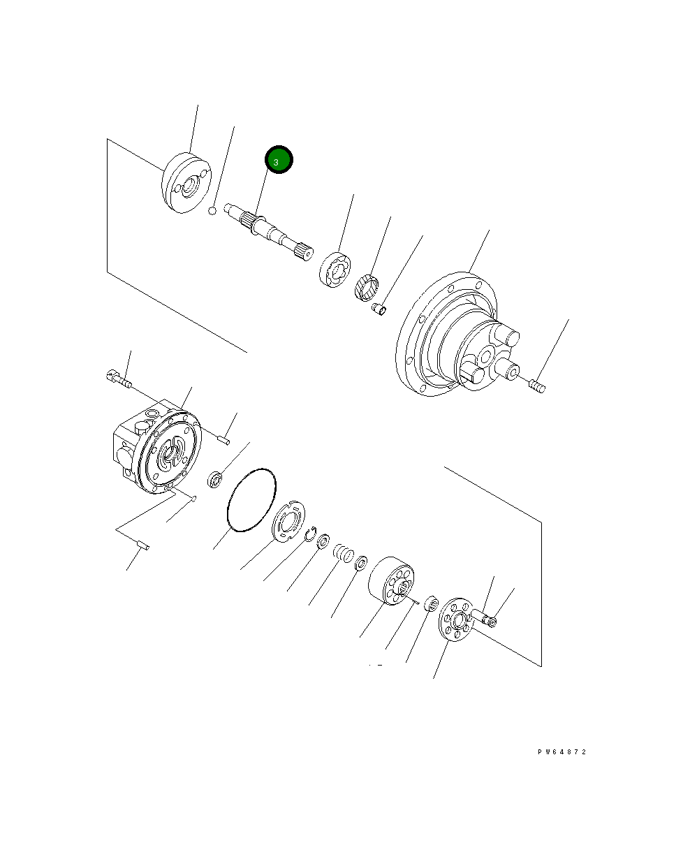Вал FUFZS209803 Komatsu