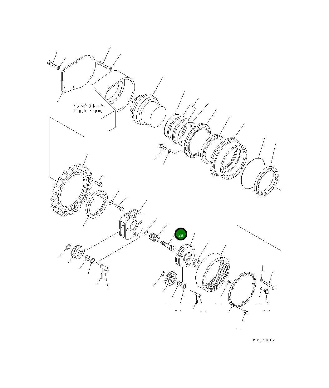 Вал 208-27-61111 Komatsu