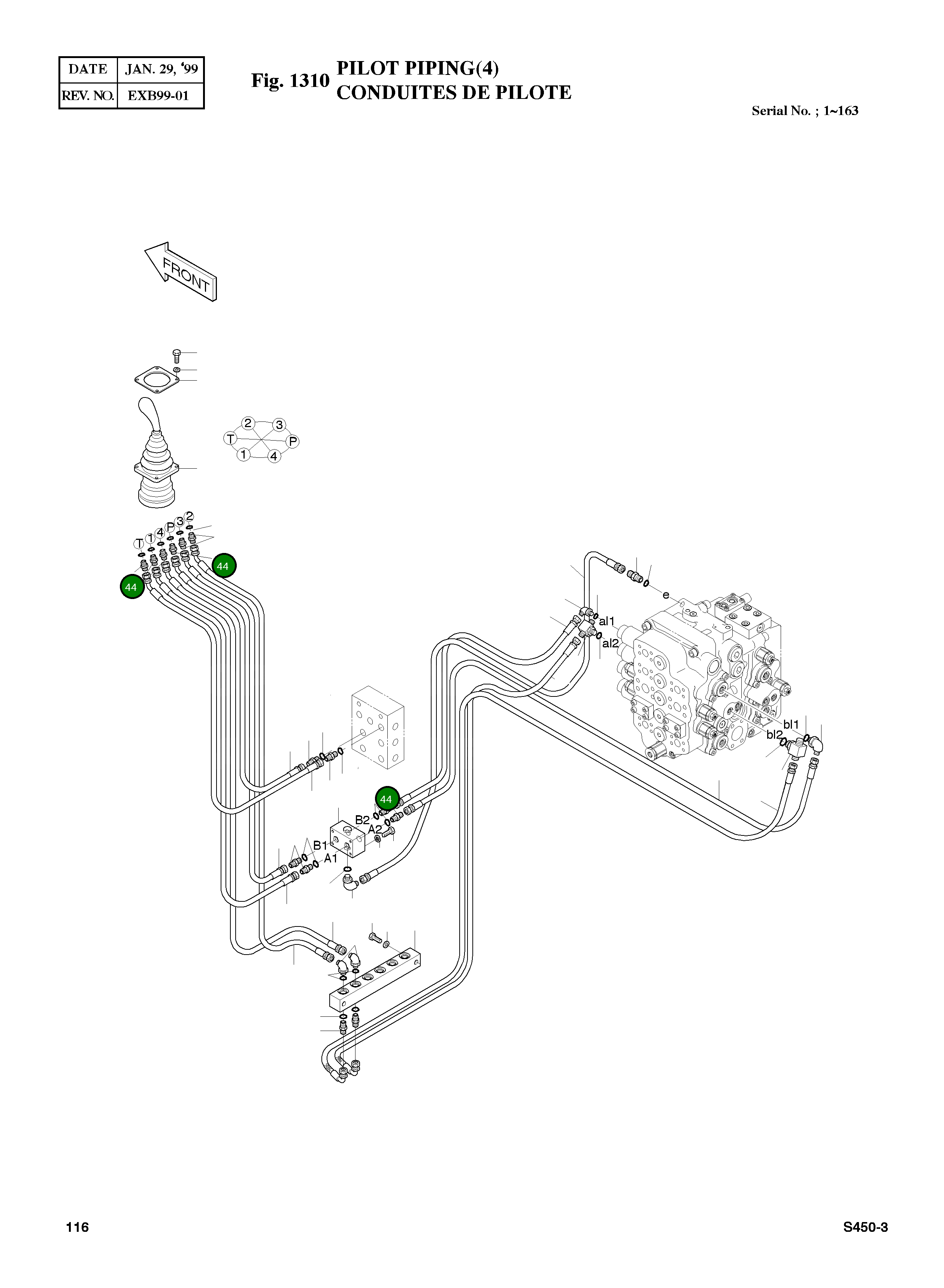 Адаптер PFO1/4-PF3/8 2181-1126D89 Komatsu