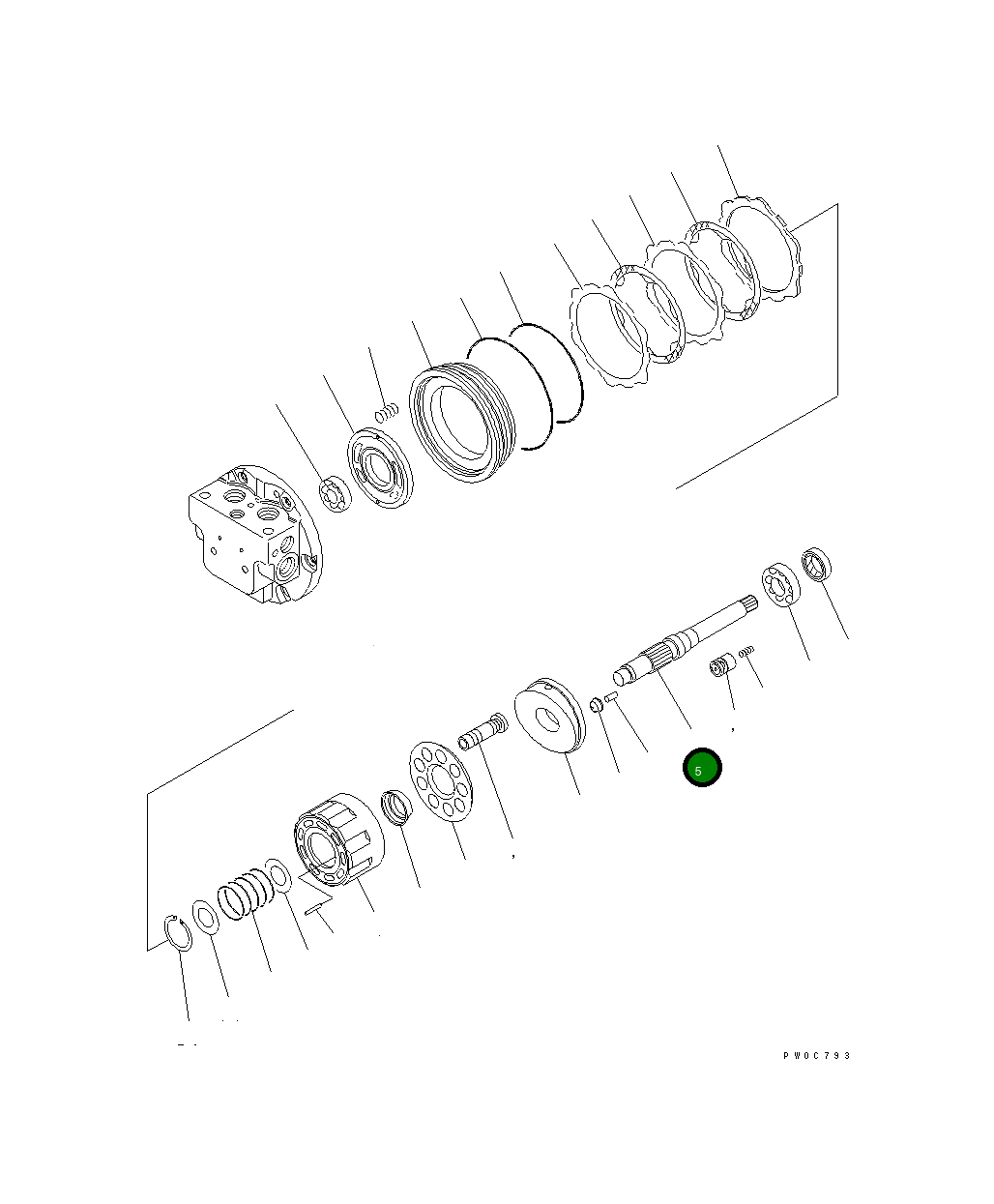 Вал TZ410D2002-00 Komatsu