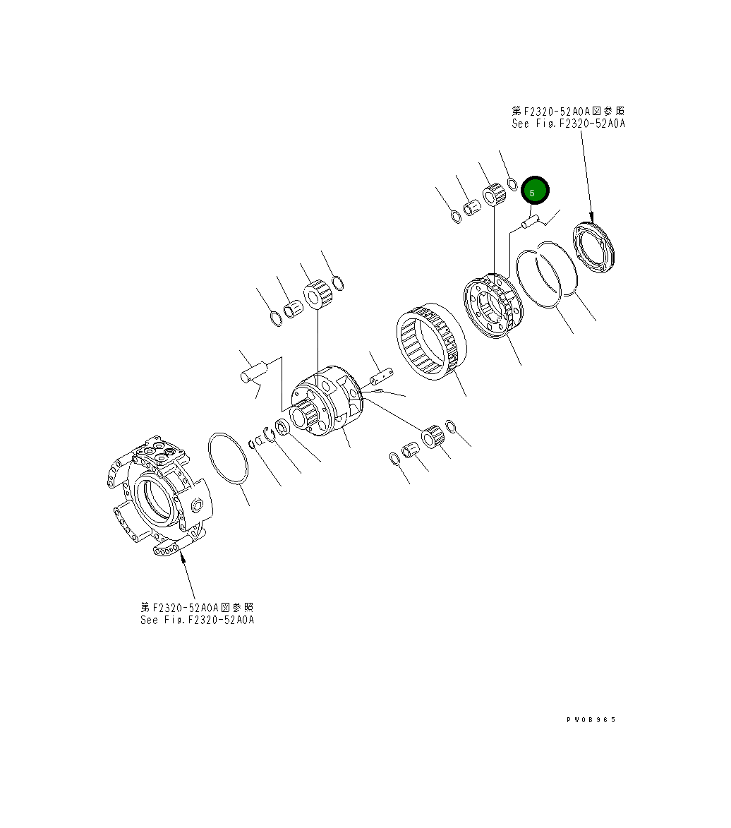 Вал 14X-15-22510 Komatsu