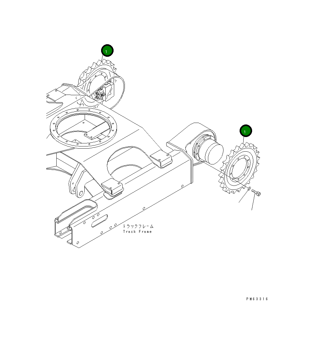 Ведущая звезда 20N-27-81111 Komatsu