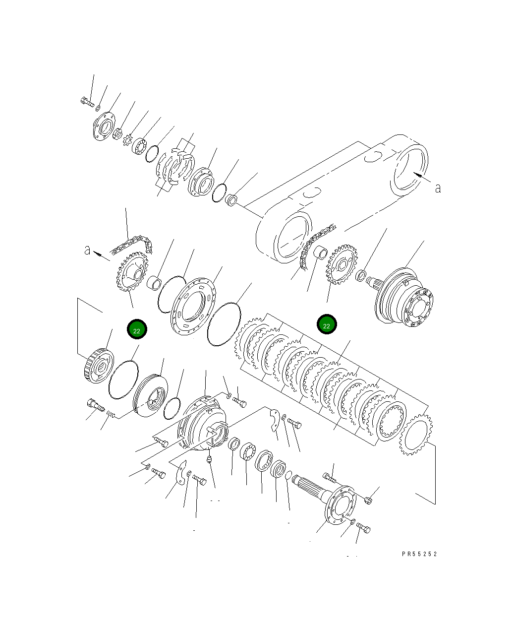Ведущая звезда 234-25-31190 Komatsu