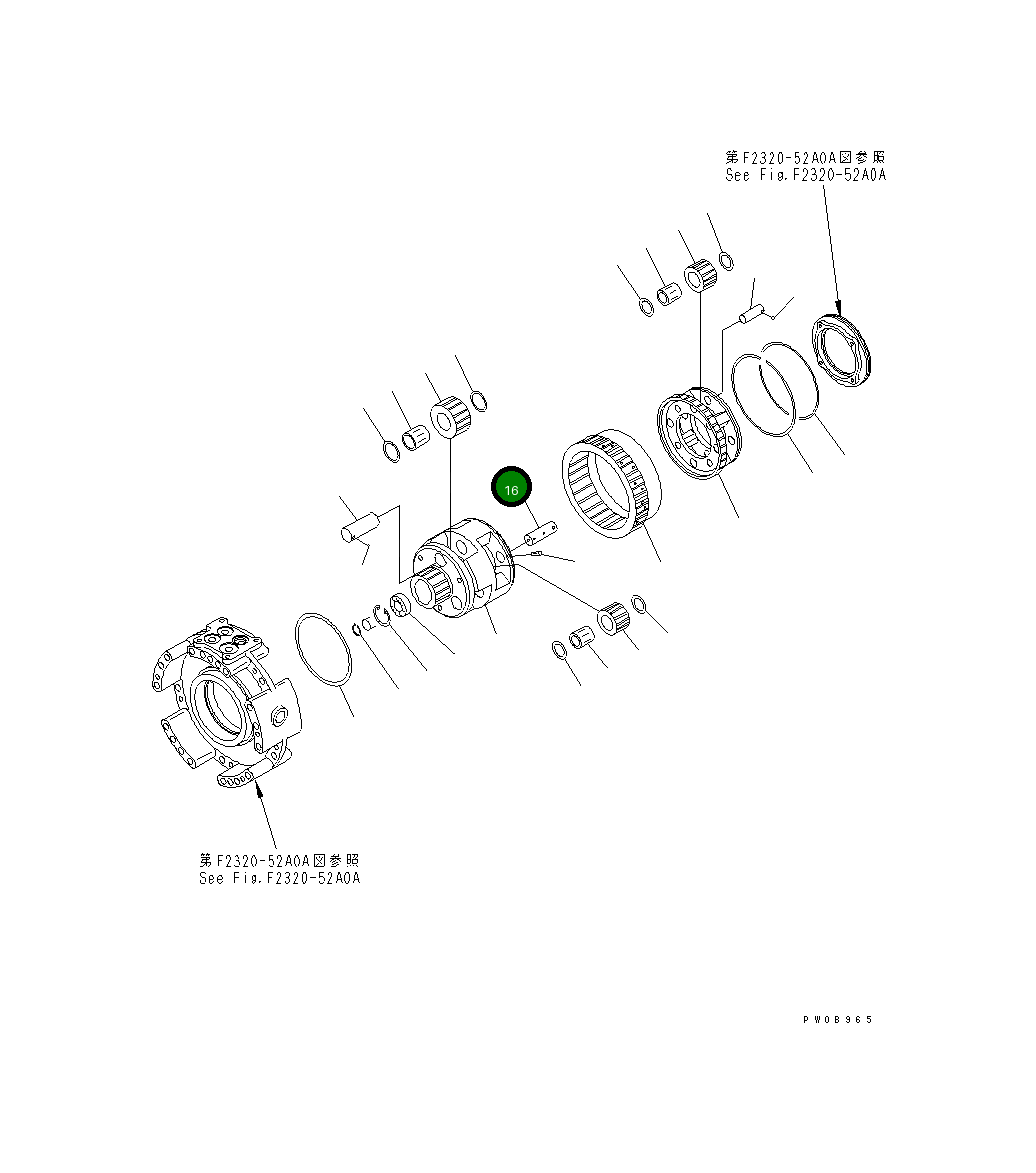 Вал 14X-15-22520 Komatsu