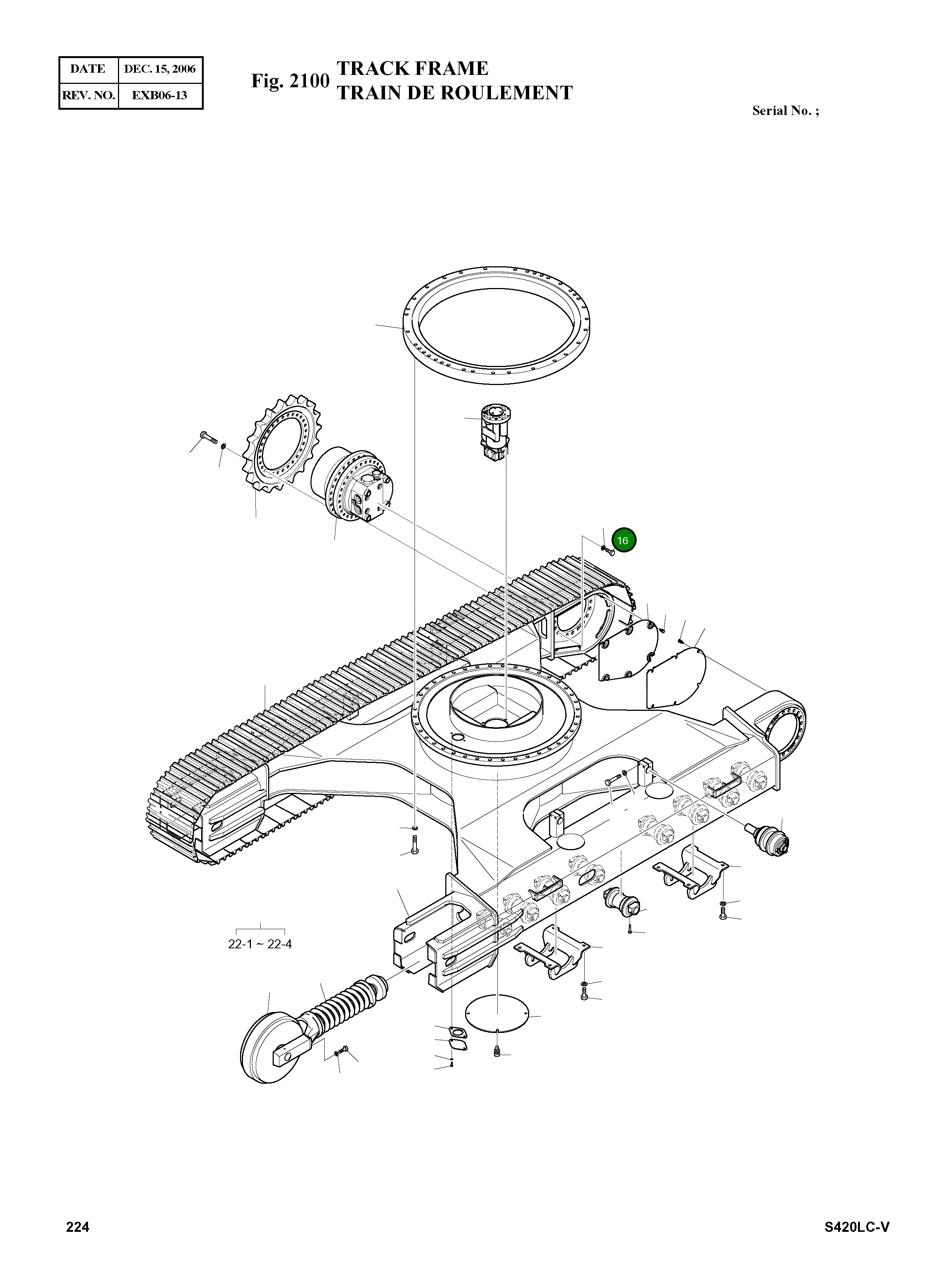 Болт M24X3.0X90 S0575161 Komatsu
