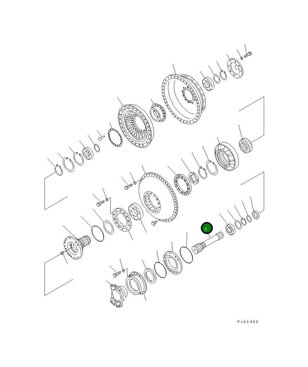 Вал 711-73-11650 Komatsu