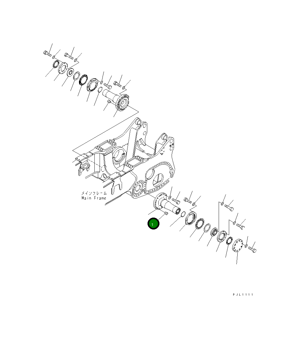 Вал 198-50-52111 Komatsu