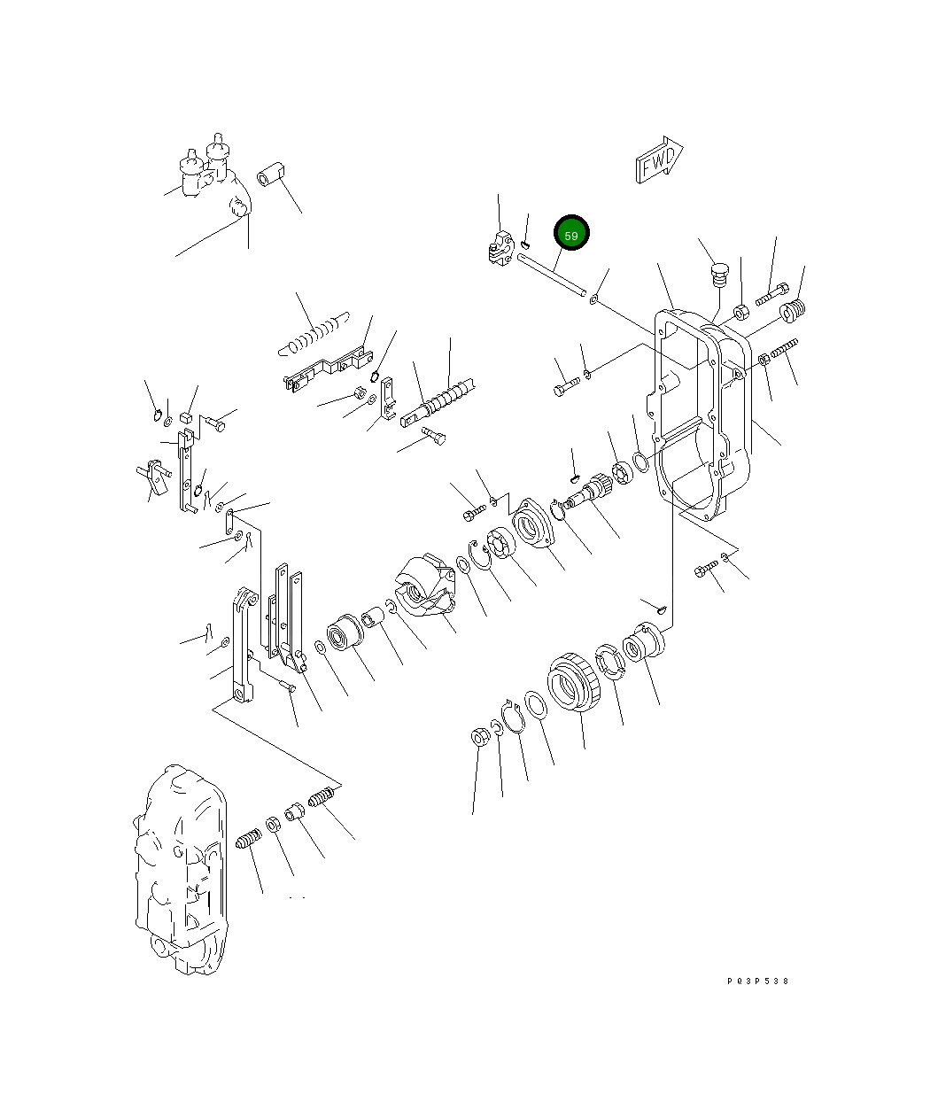 Вал DK154324-5120 Komatsu