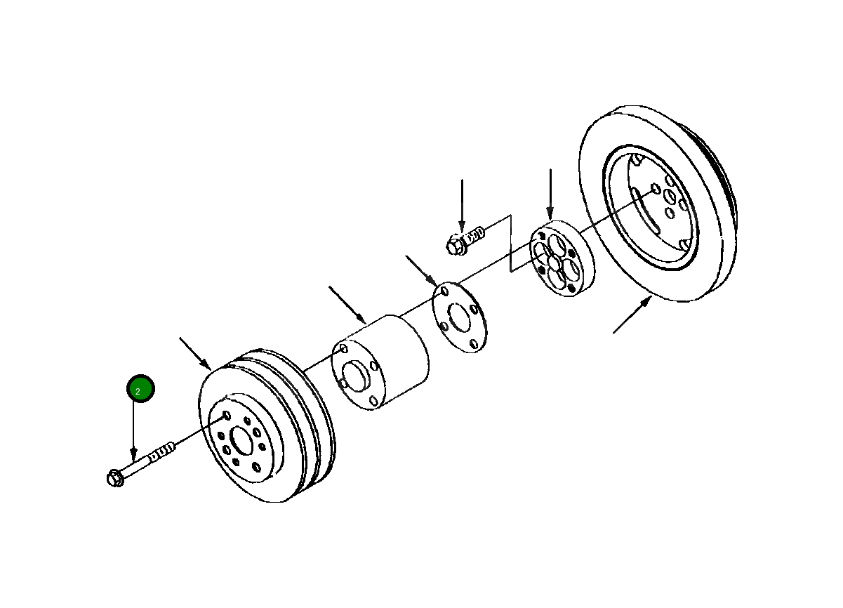 Болт (M10x1.50x90) 1294 803 H1 Komatsu