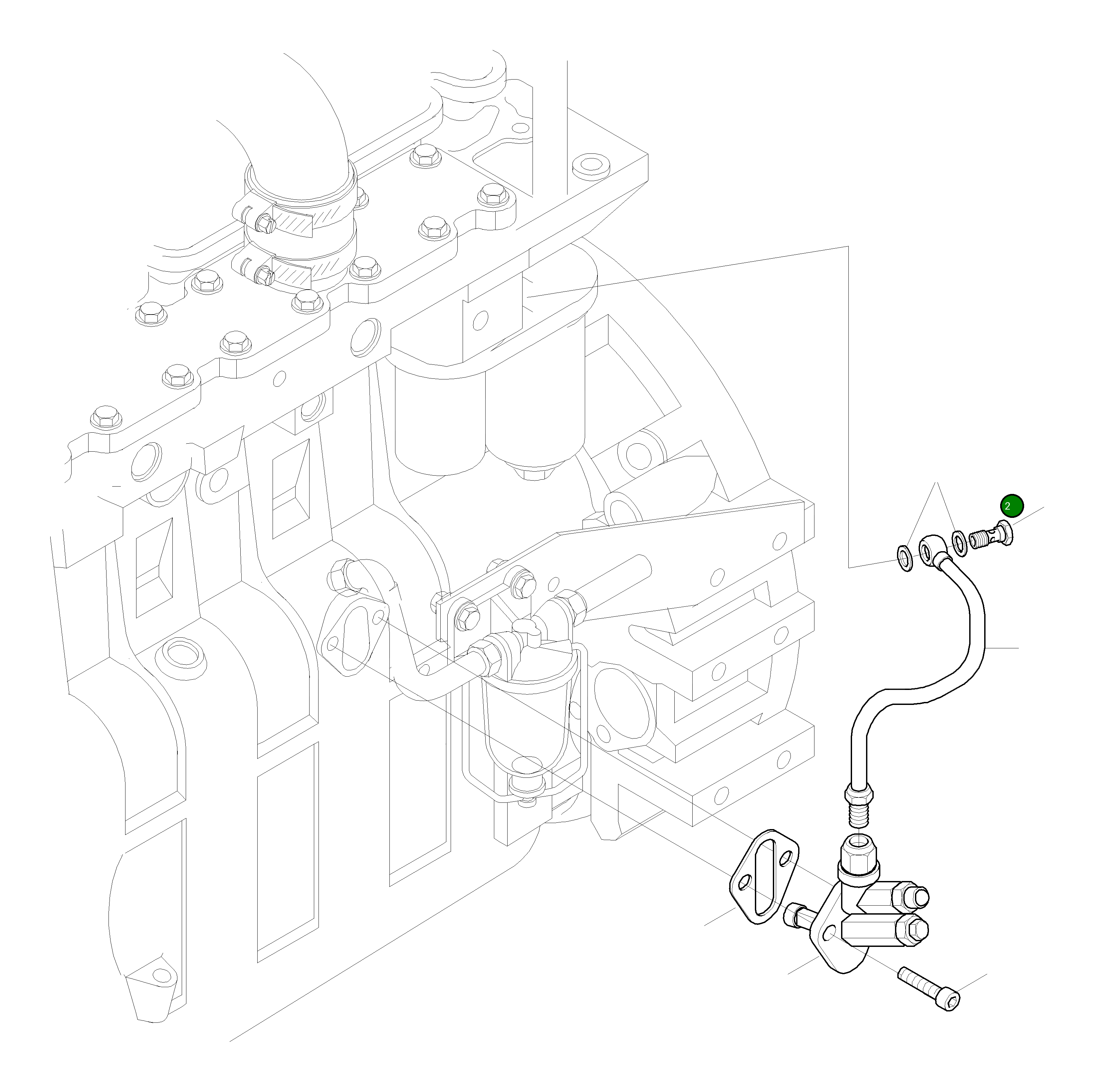 Болт-банджо CU3916361 Komatsu