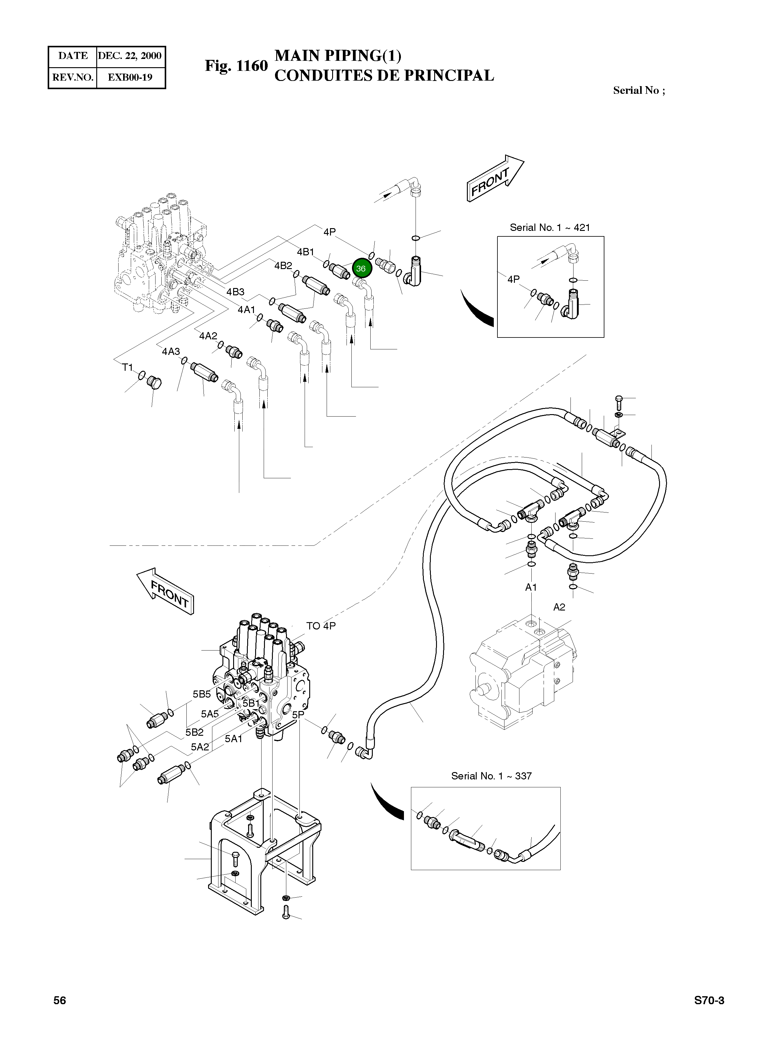 Адаптер PFO. PF1/2 2181-1126D119 Komatsu