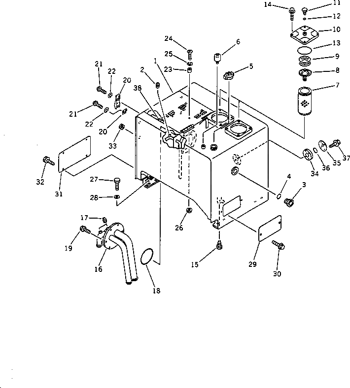 Бак 424-875-1512 Komatsu