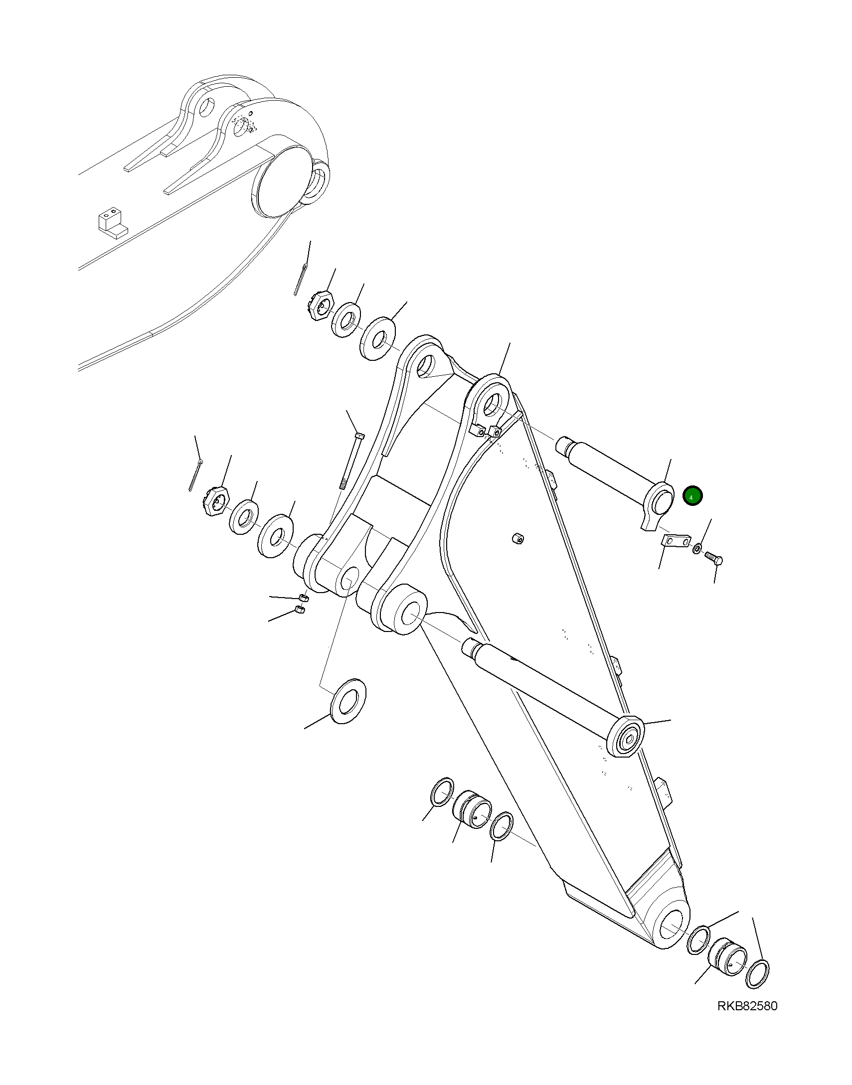 Вал 22E-946-2130 Komatsu