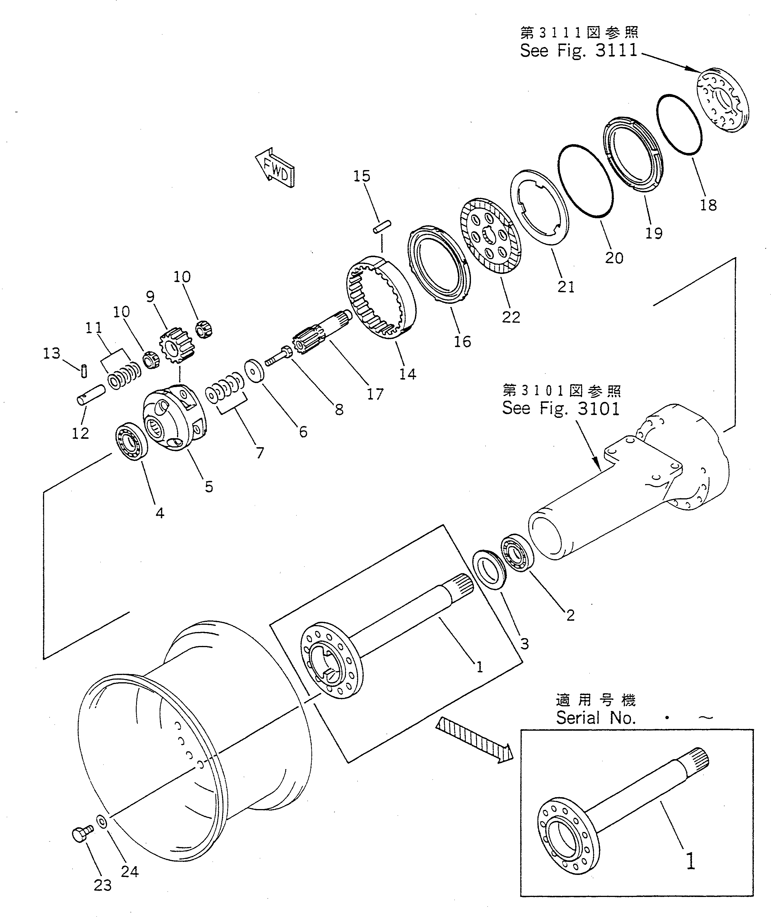 Вал 417-22-12411 Komatsu