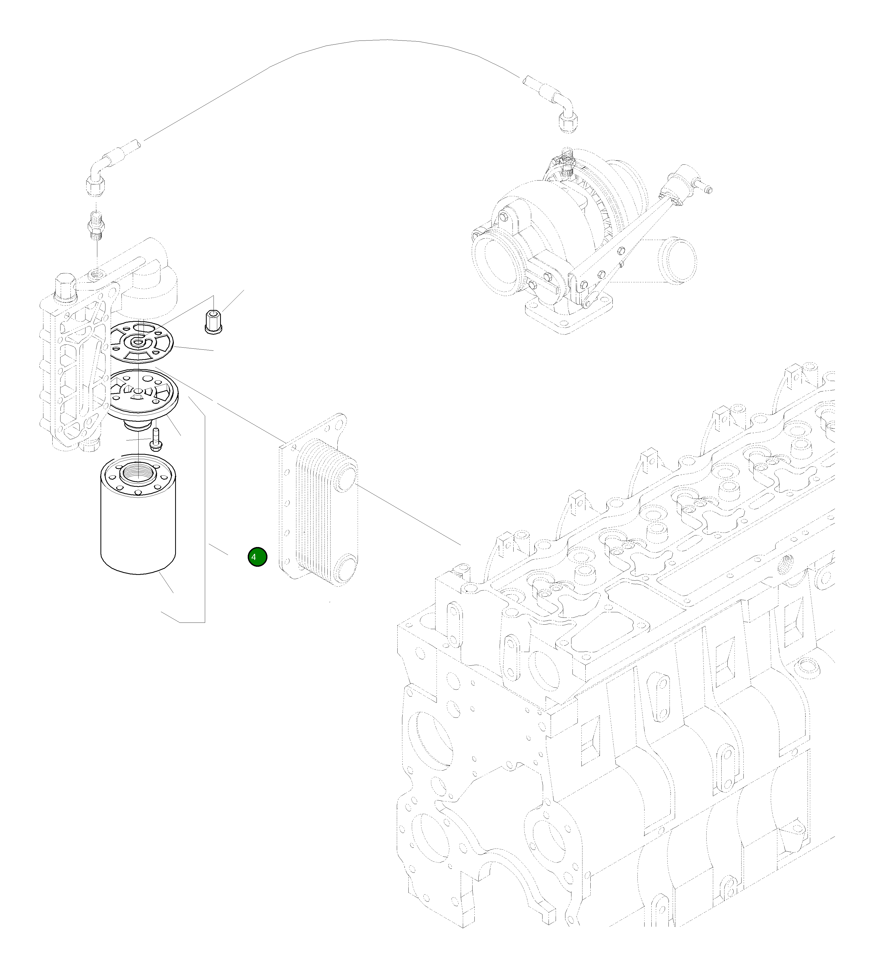 Адаптер CU3918334 Komatsu