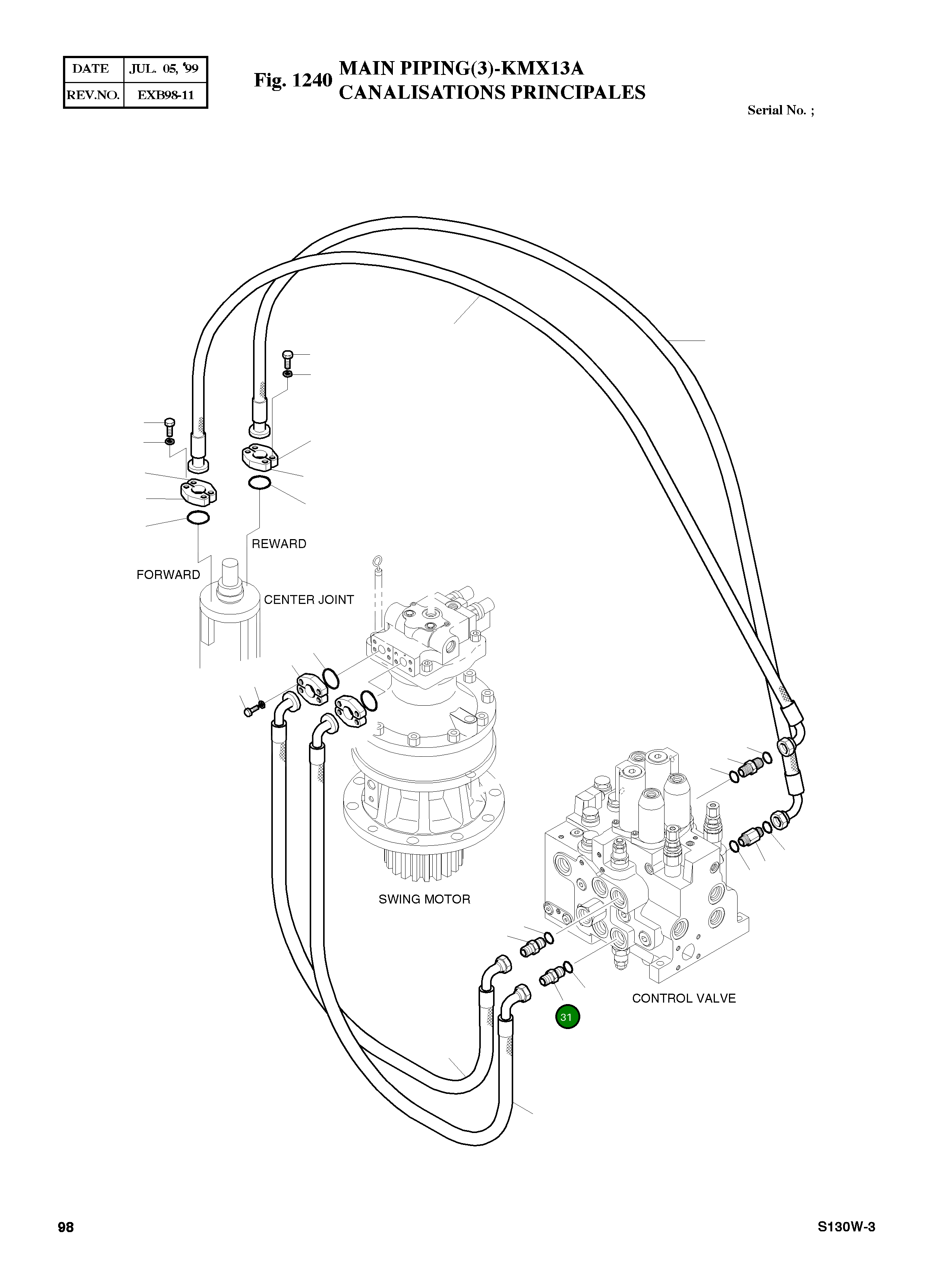 Адаптер PFO3/4-PF1/2 2181-1126D93 Komatsu