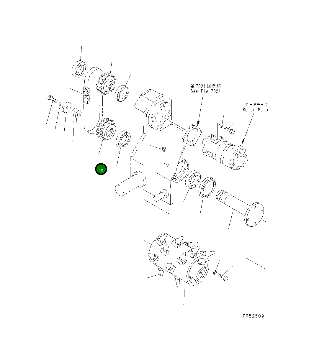 Ведущая звезда 26A-70-11371 Komatsu