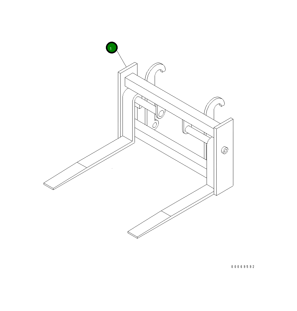 Вилка 424-886-A110 Komatsu