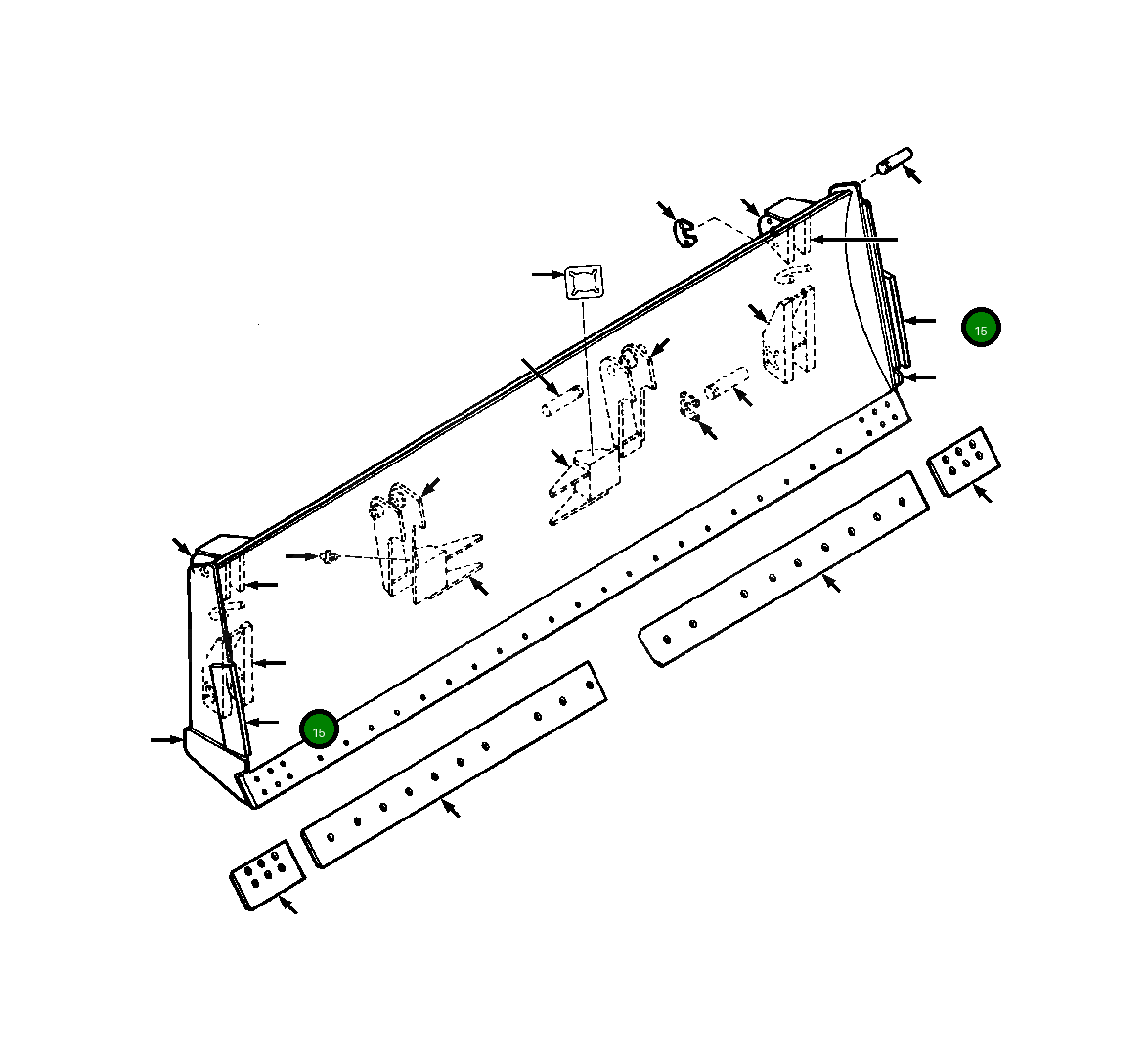 Боковая режущая штанга 617 980 C1 Komatsu