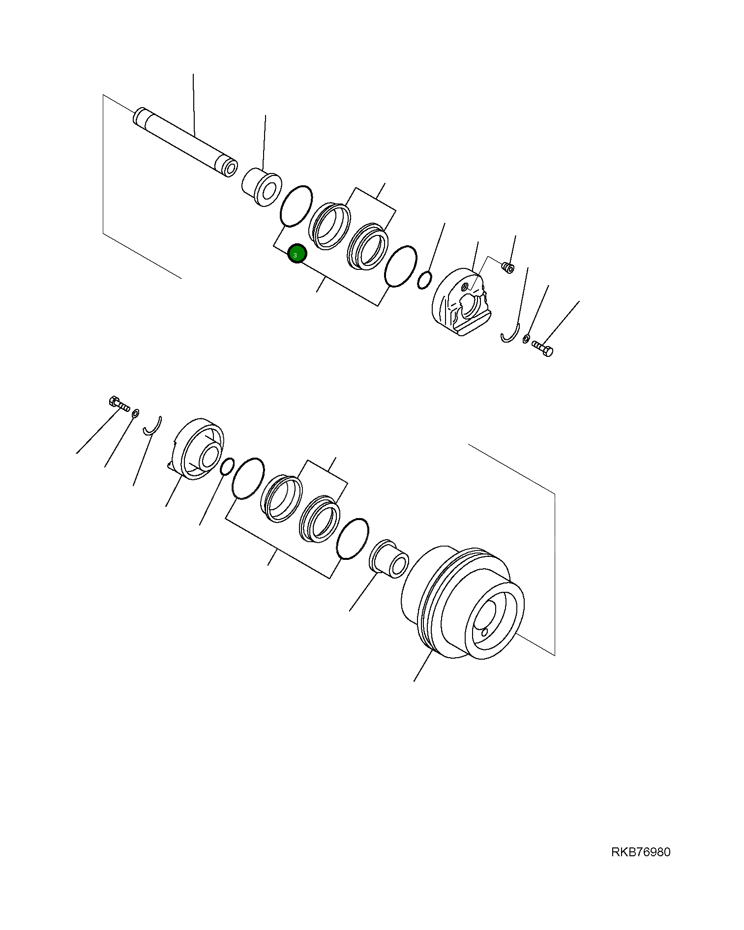 Вал 22L-09-R1U20 Komatsu