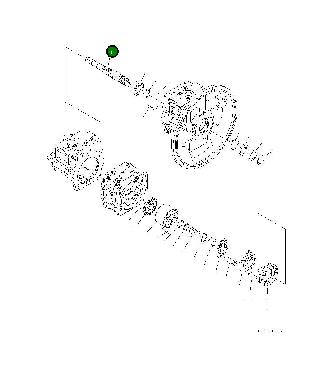 Вал 708-2G-12180 Komatsu