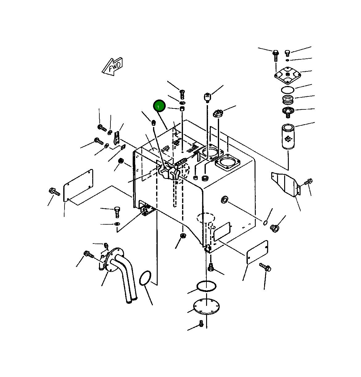 Бак 424-60-15311 Komatsu