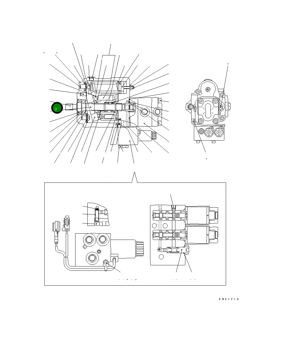 Вал YM172422-73110 Komatsu