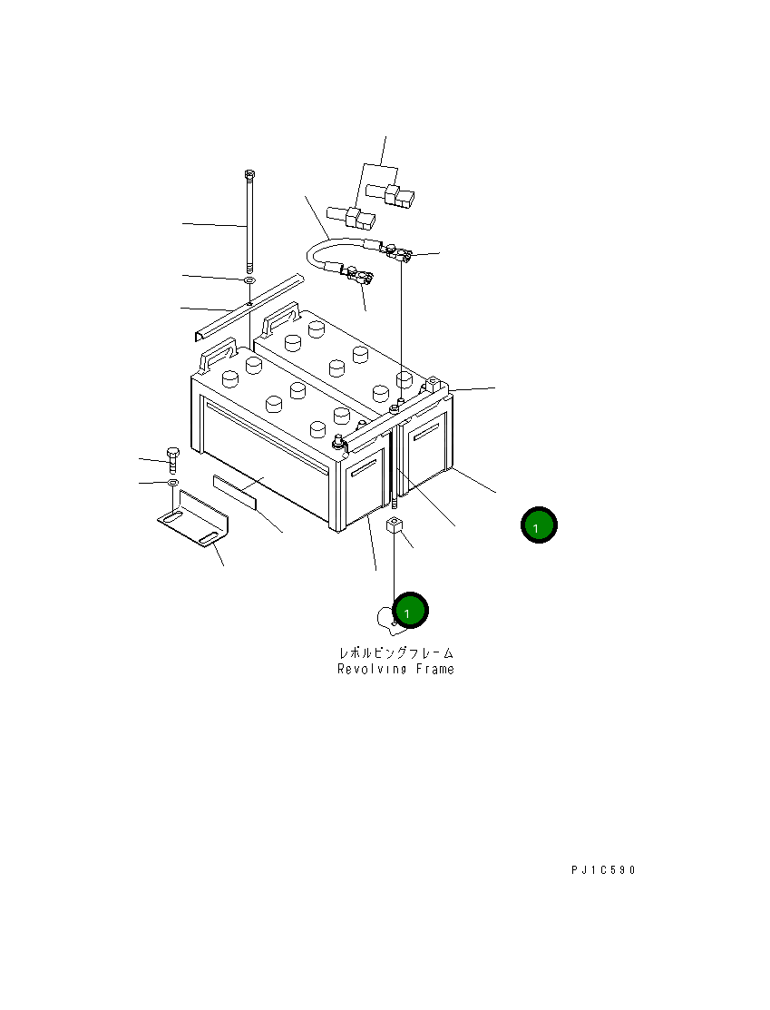 Аккумулятор WET (170F51) 08000-3222Y Komatsu