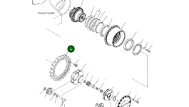 Ведущая звезда 4A1-27-10010 Komatsu