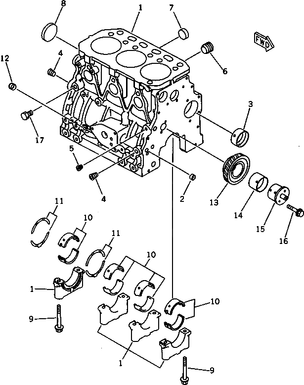 Вал YM129189-25050 Komatsu