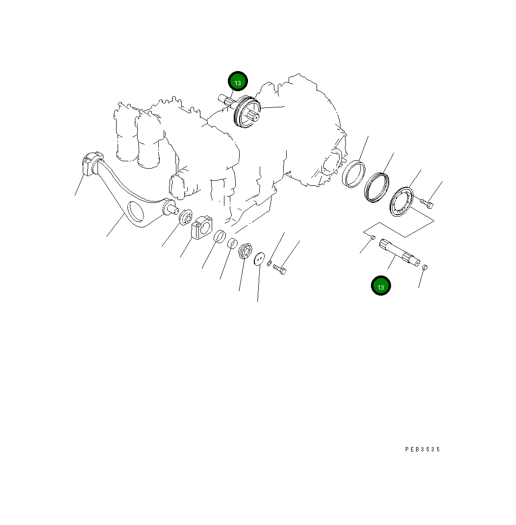 Вал 195-22-12430 Komatsu