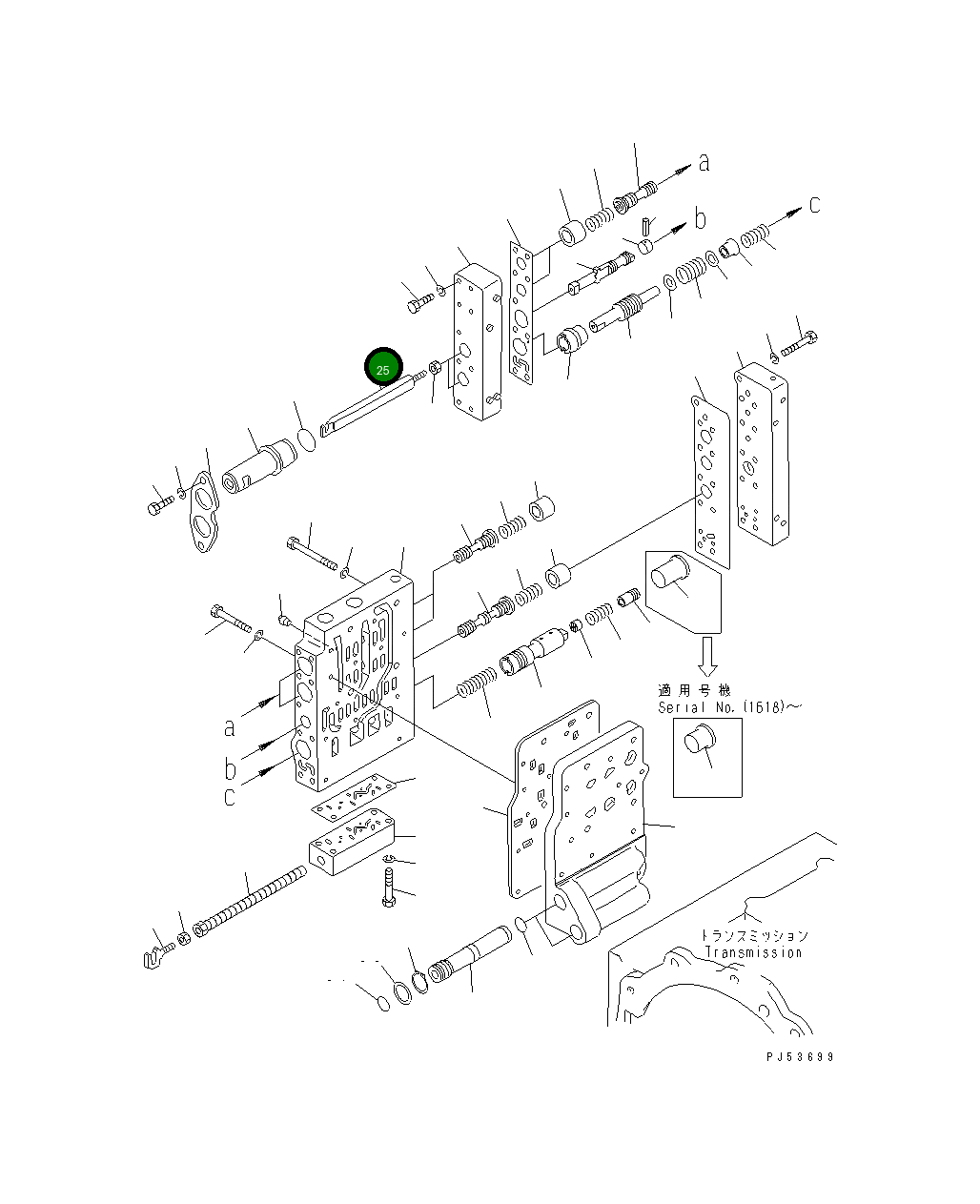 Вилка 234-15-25710 Komatsu