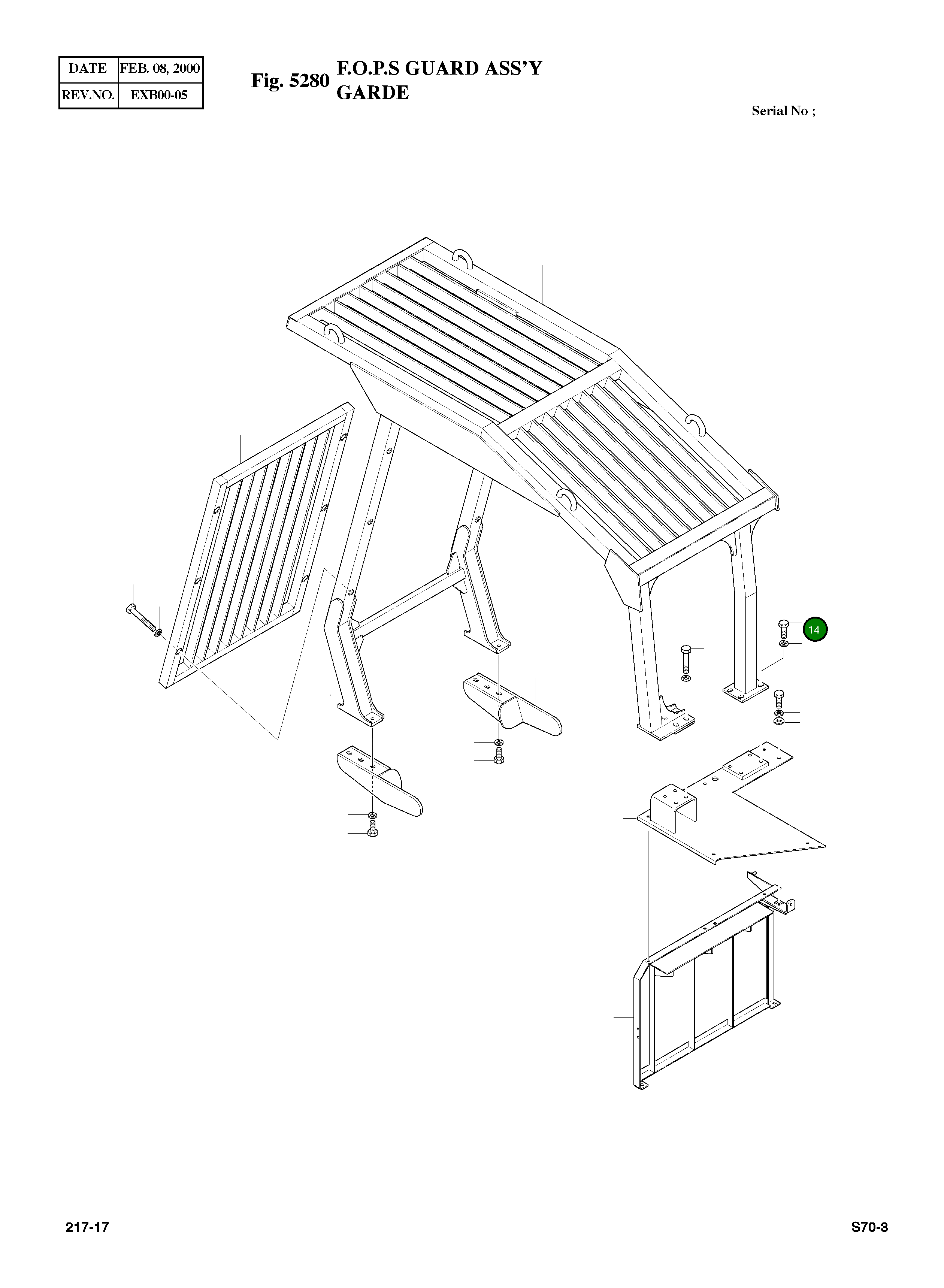 Болт M16X2.0X25 S0521051 Komatsu