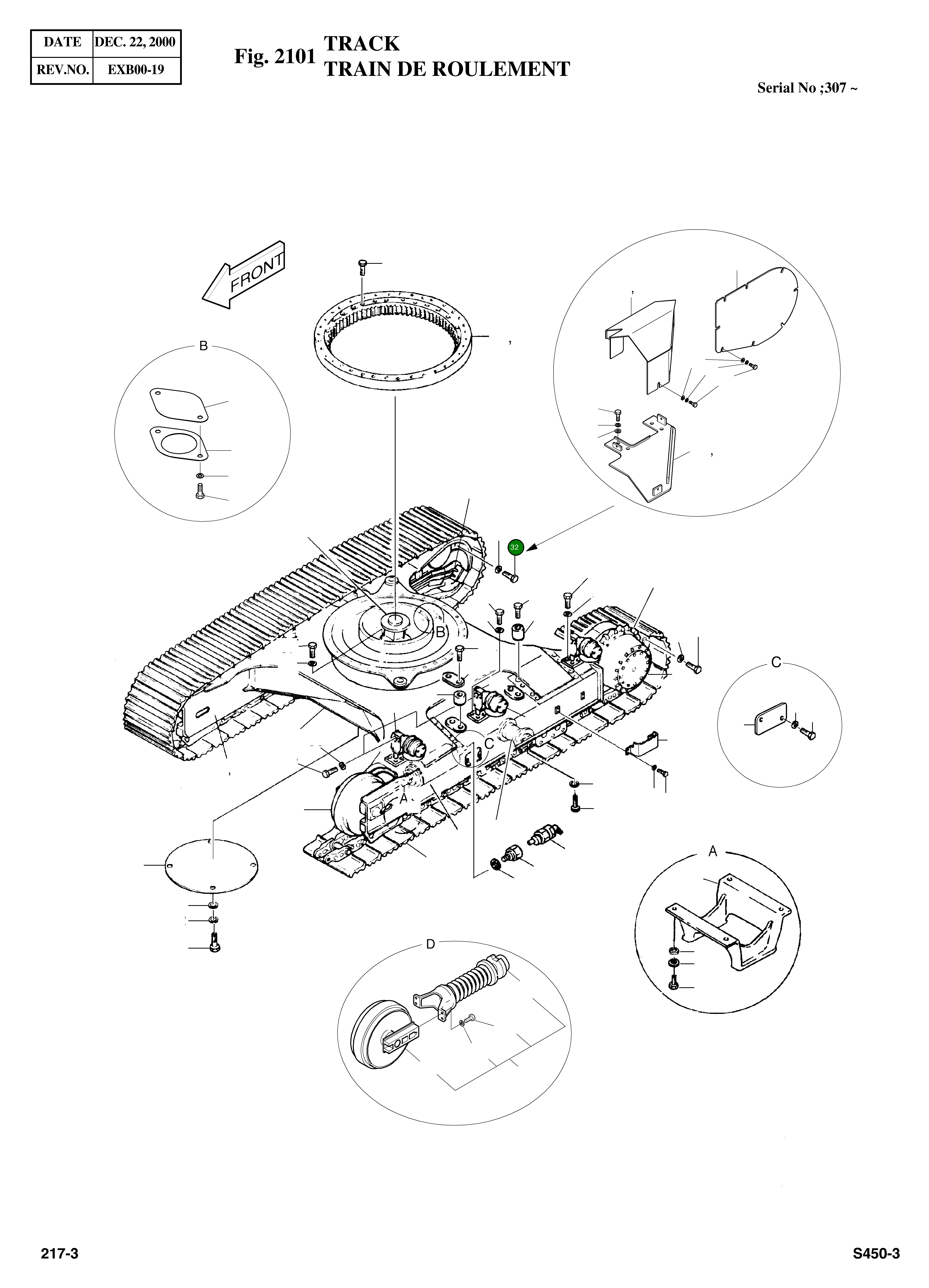 Болт M16X2.5X80 S0570461 Komatsu