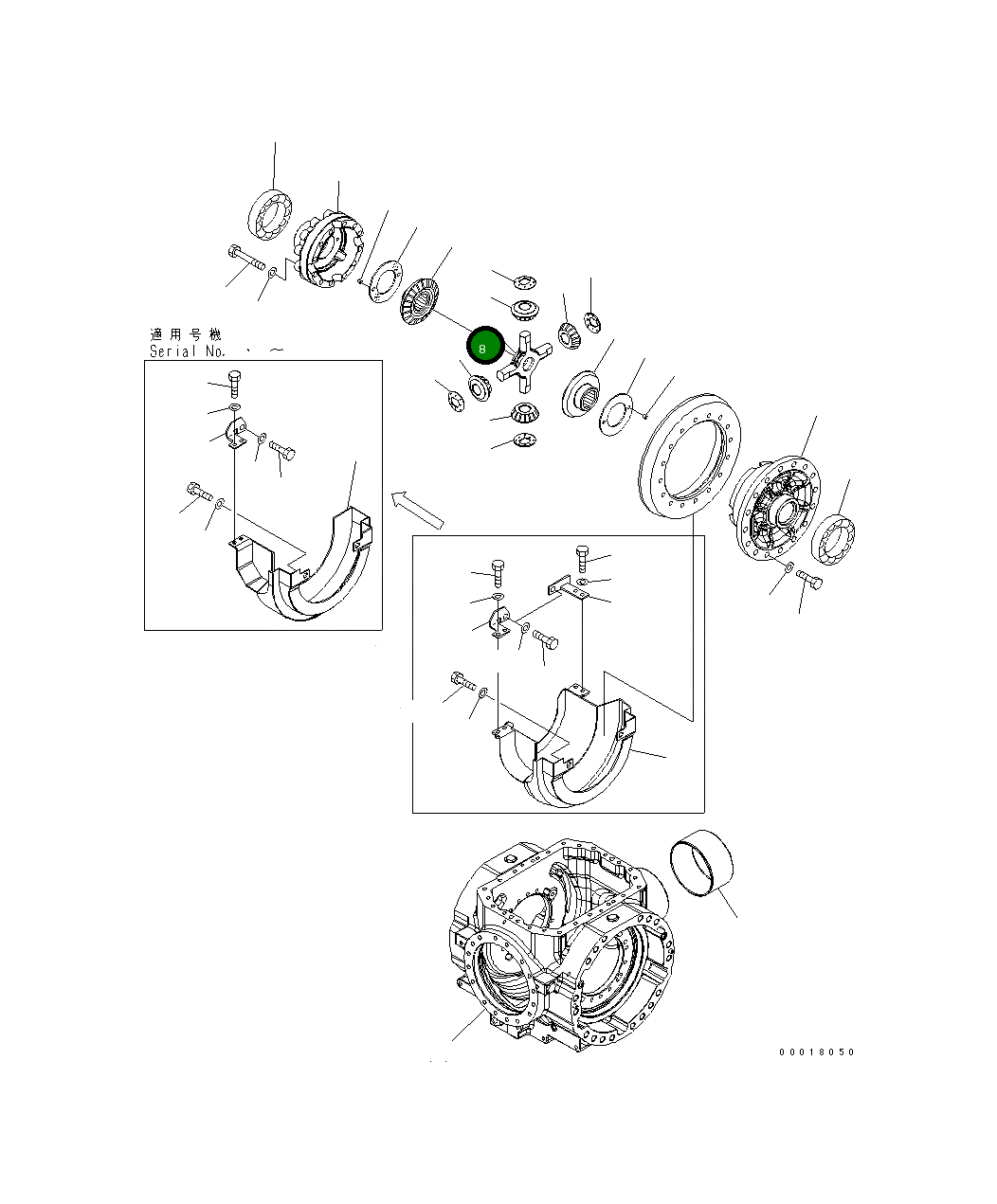 Вал 421-23-31411 Komatsu