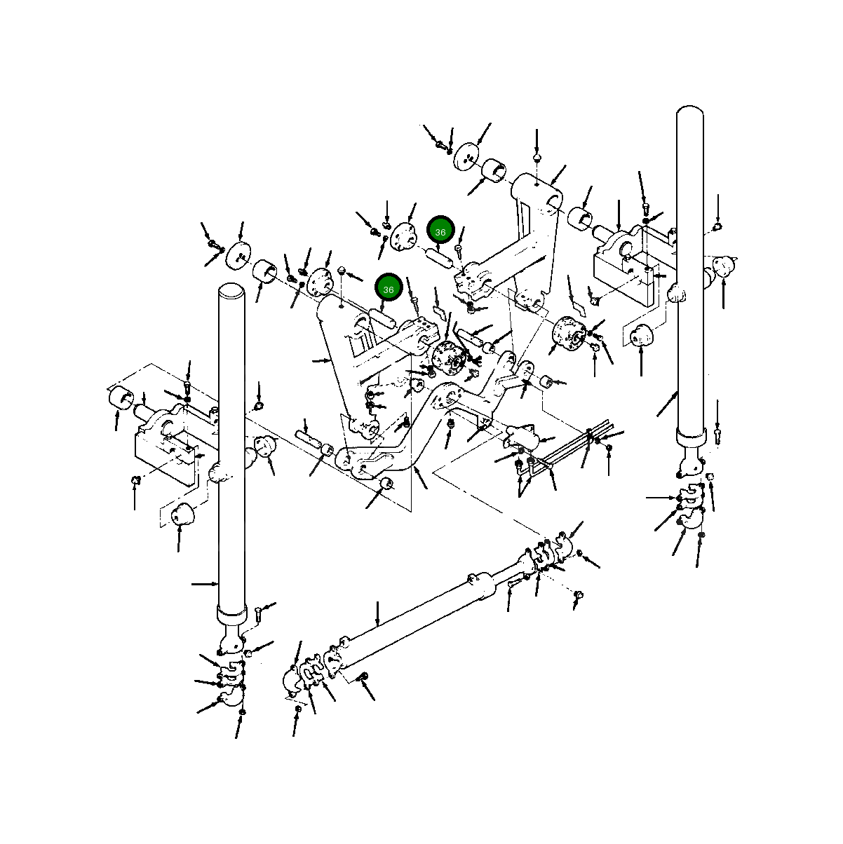 Вал 161 563 Komatsu