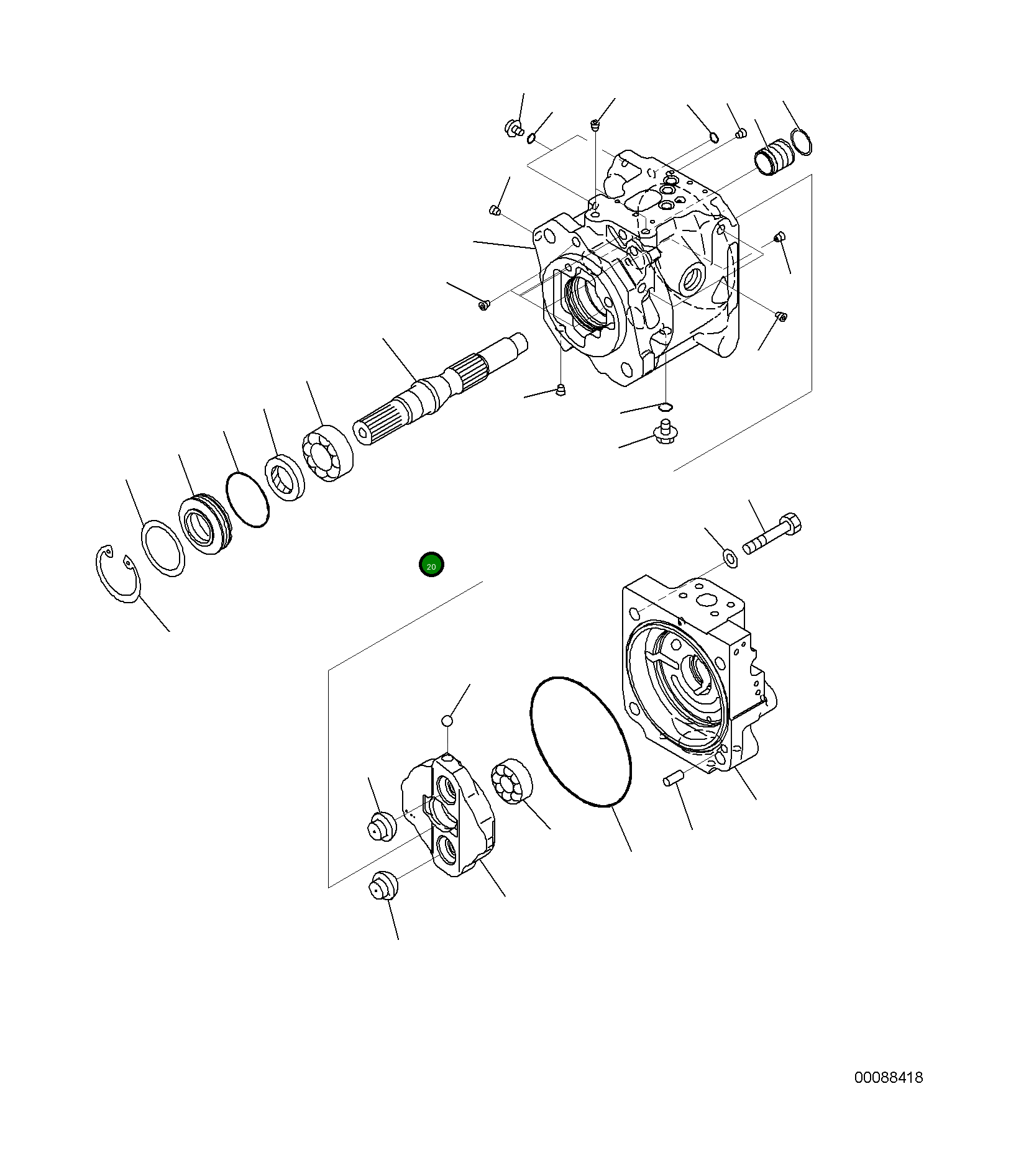 Вал  708-1U-12110 Komatsu