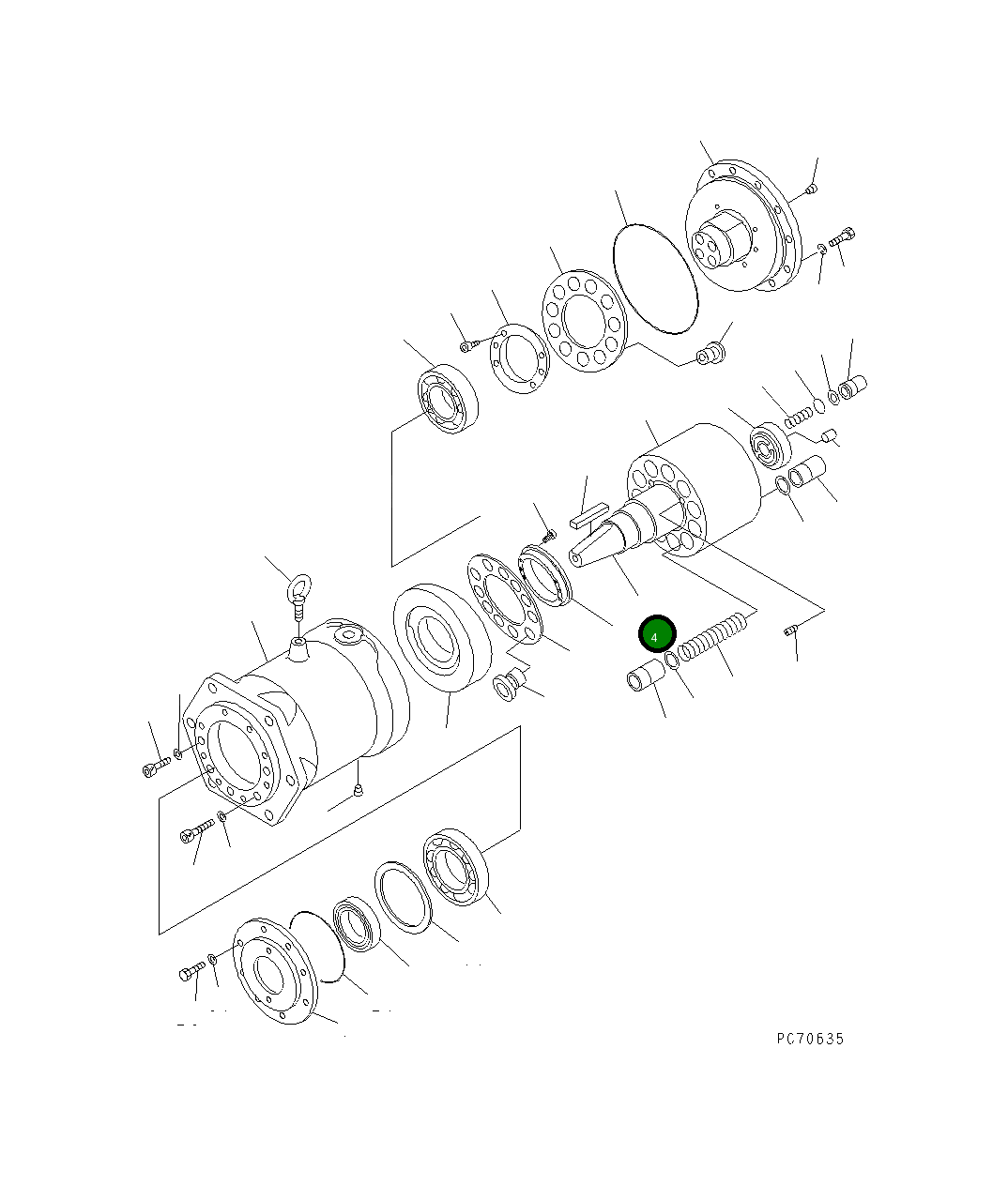 Вал 257-81-34170 Komatsu