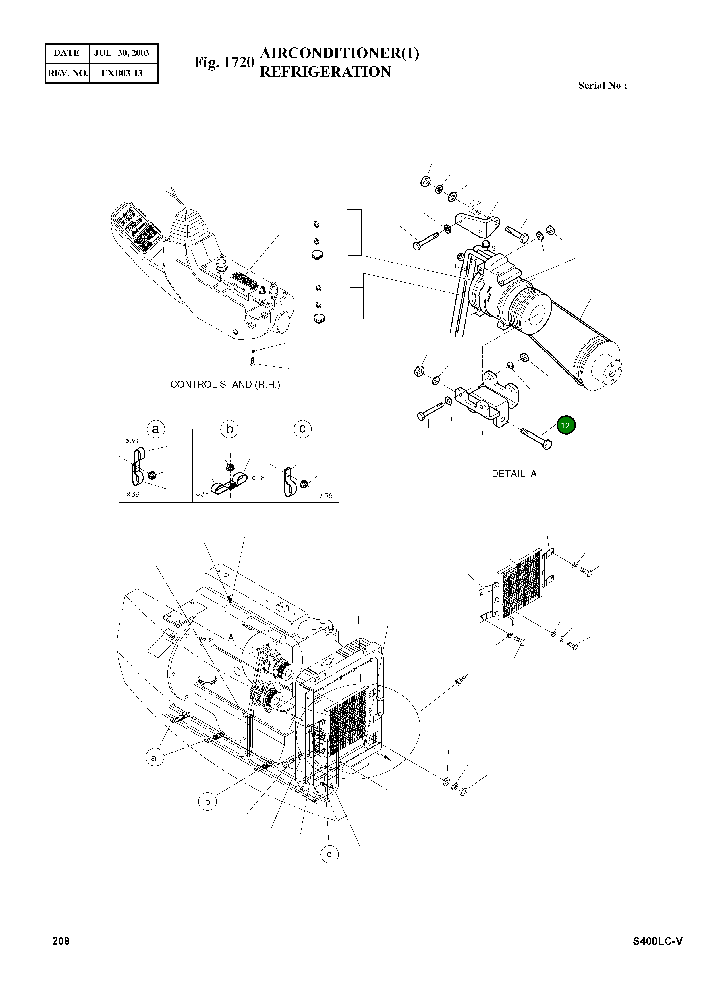 Болт M10X1.5X125 S0560353 Komatsu