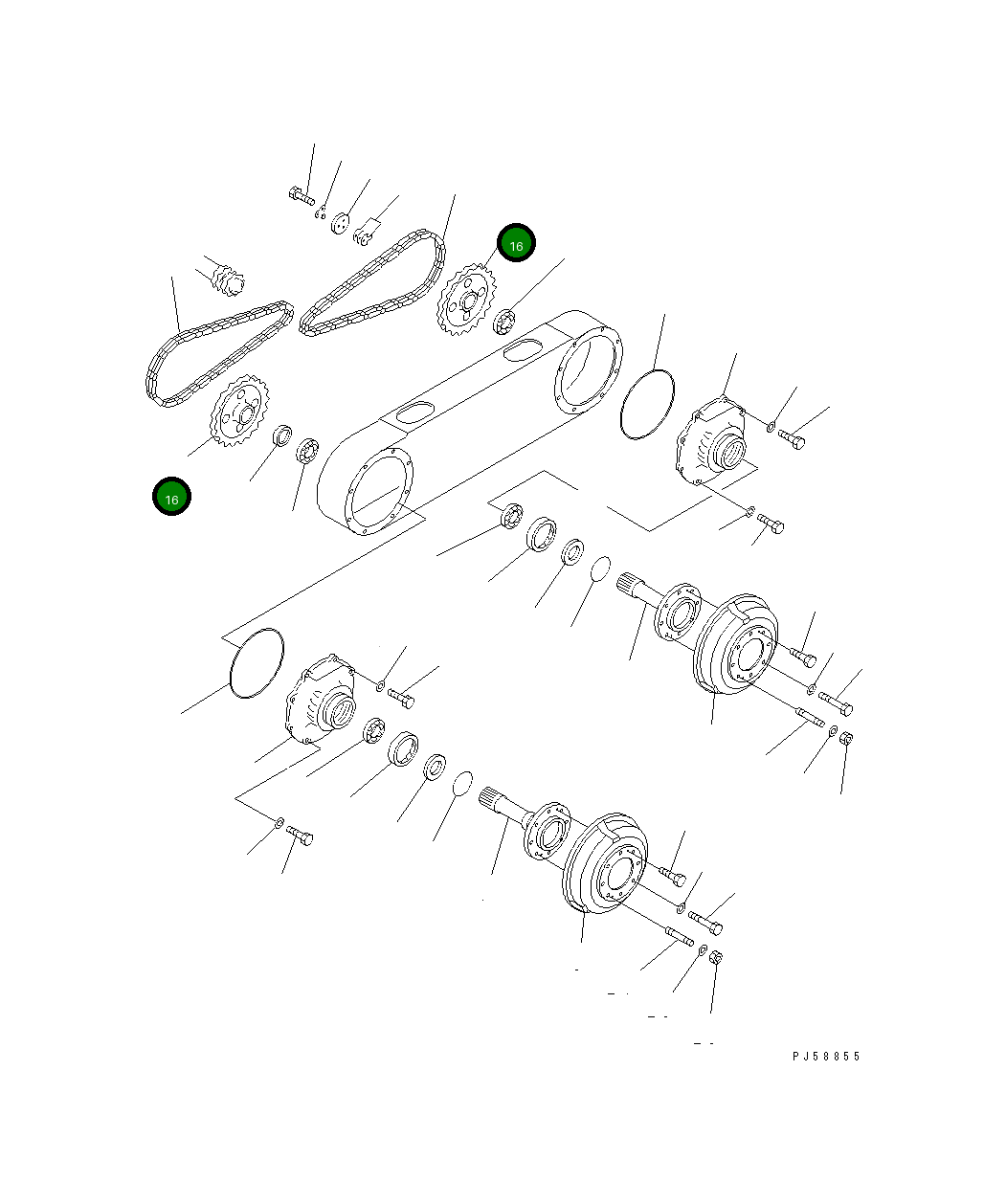 Ведущая звезда 23D-23-11330 Komatsu