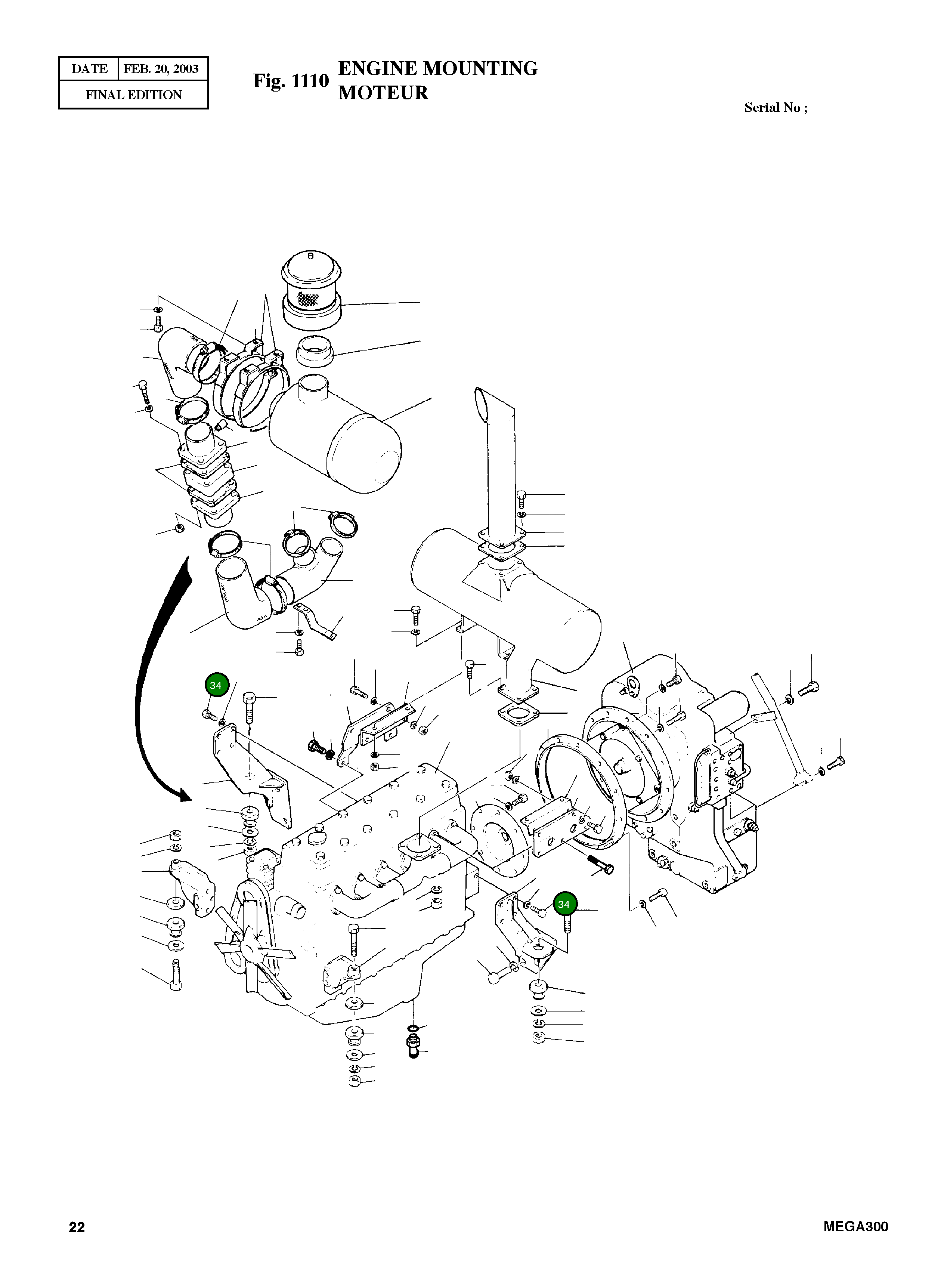 Болт M14X1.5X35 S0718351 Komatsu