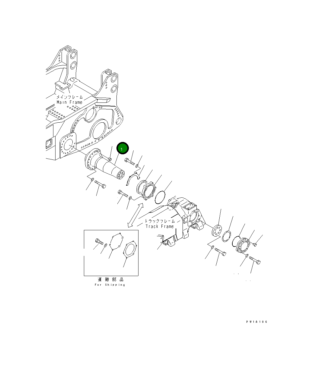Вал 19M-31-11112 Komatsu