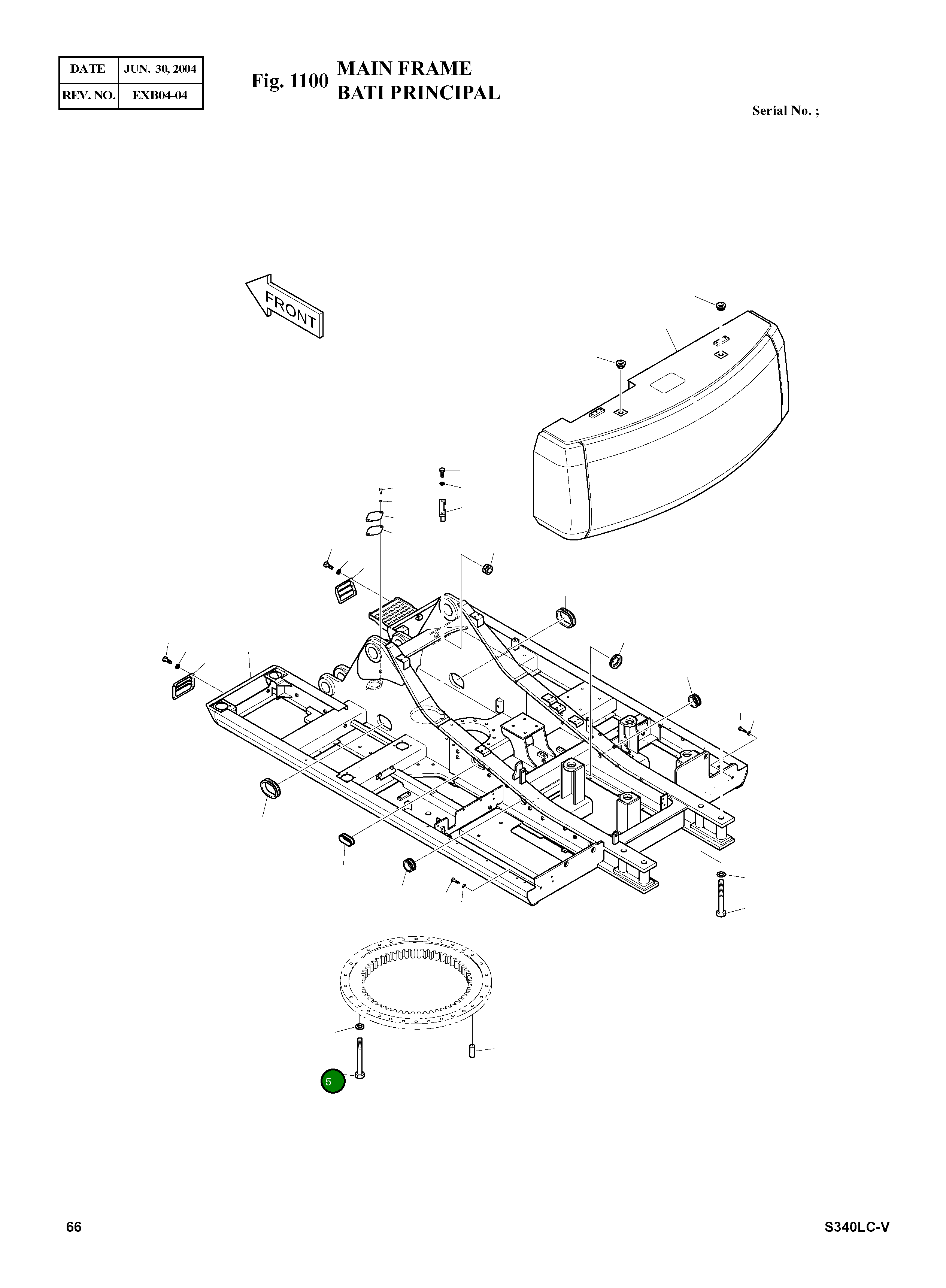 Болт M24X2.0X130 S0775861 Komatsu