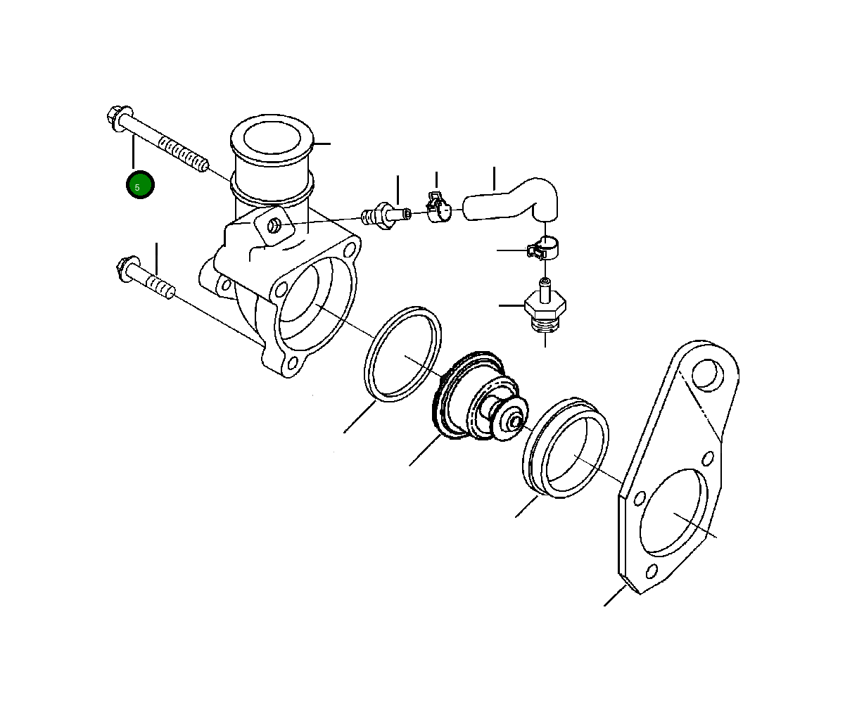 Болт (M8-1.25x70) 6732 61 6180 Komatsu