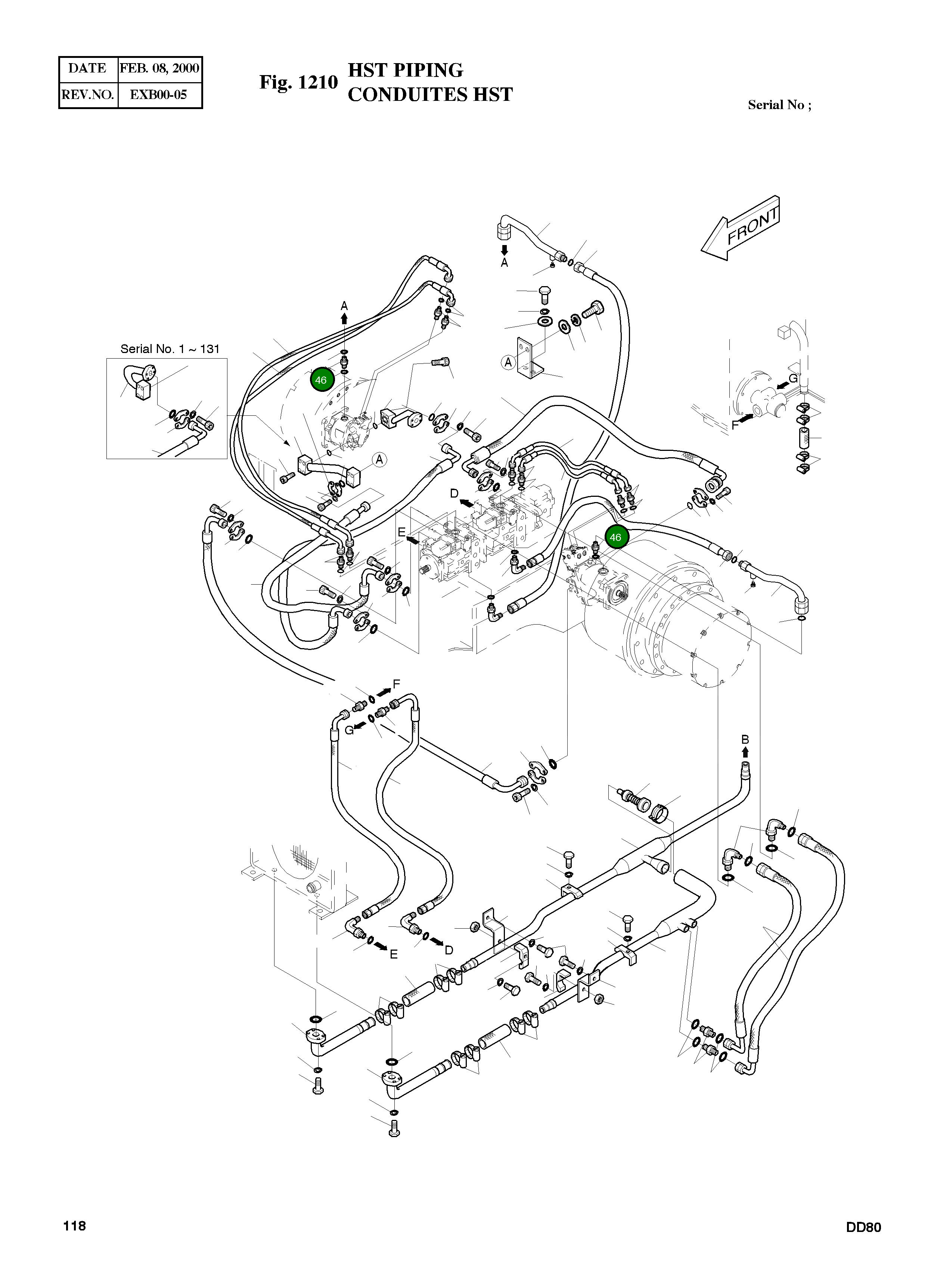 Адаптер UNF1 1/16XUNF1 3/16 2181-4133D18 Komatsu