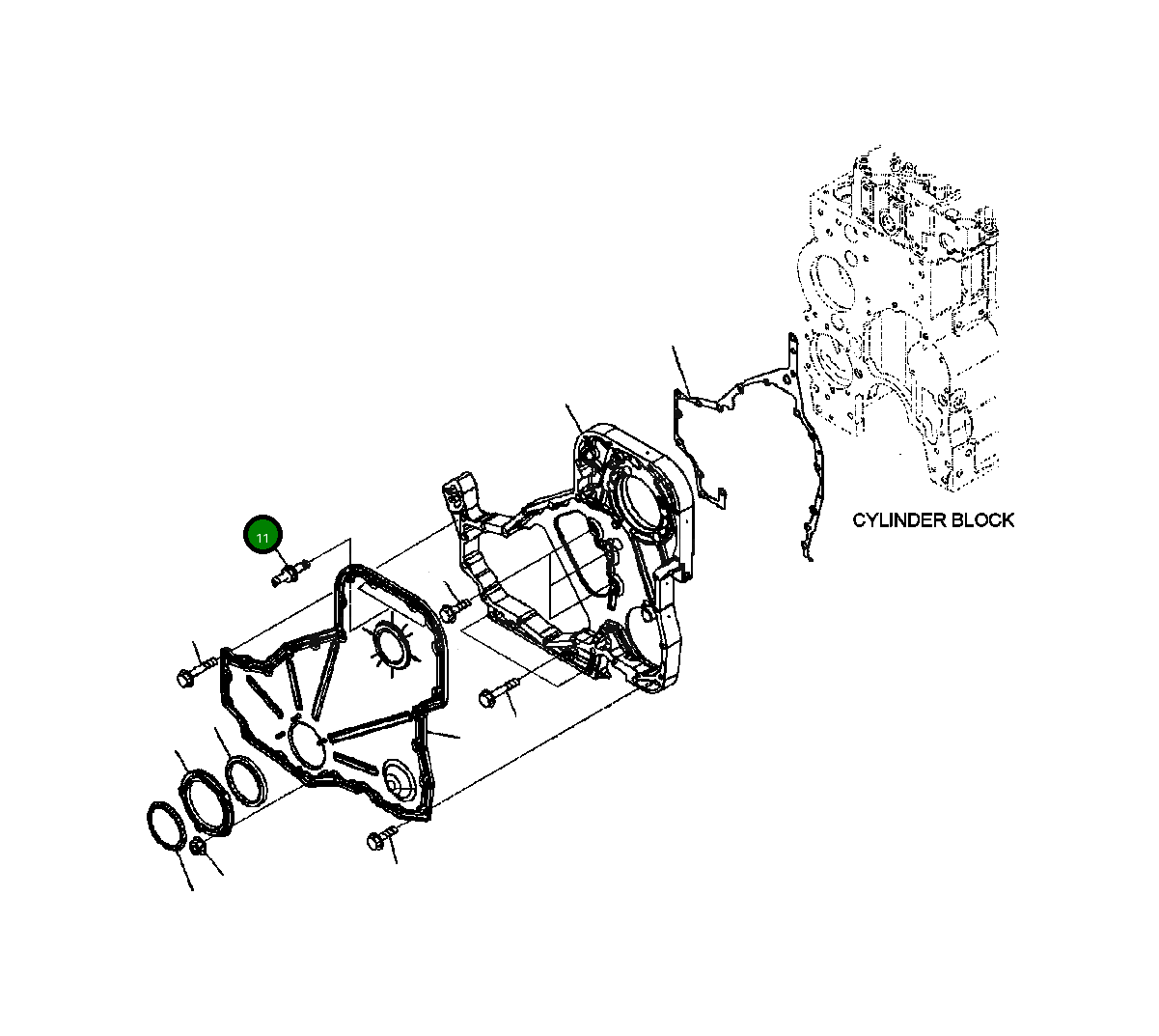 Болт (M8-1.25x25) 1317 825 H1 Komatsu