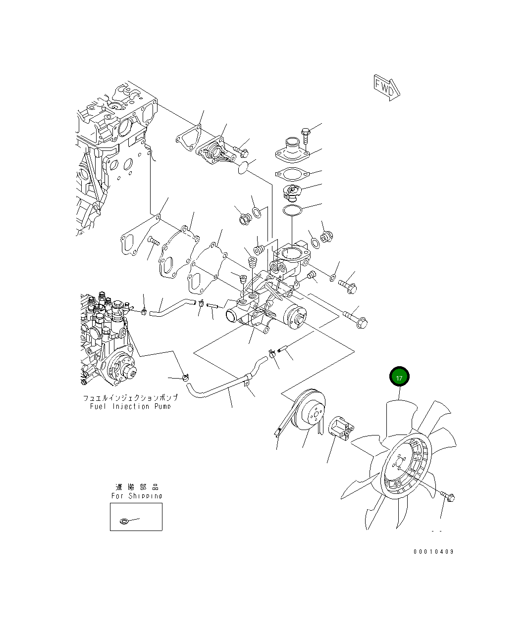 Вентилятор охлаждения 459-215 Komatsu